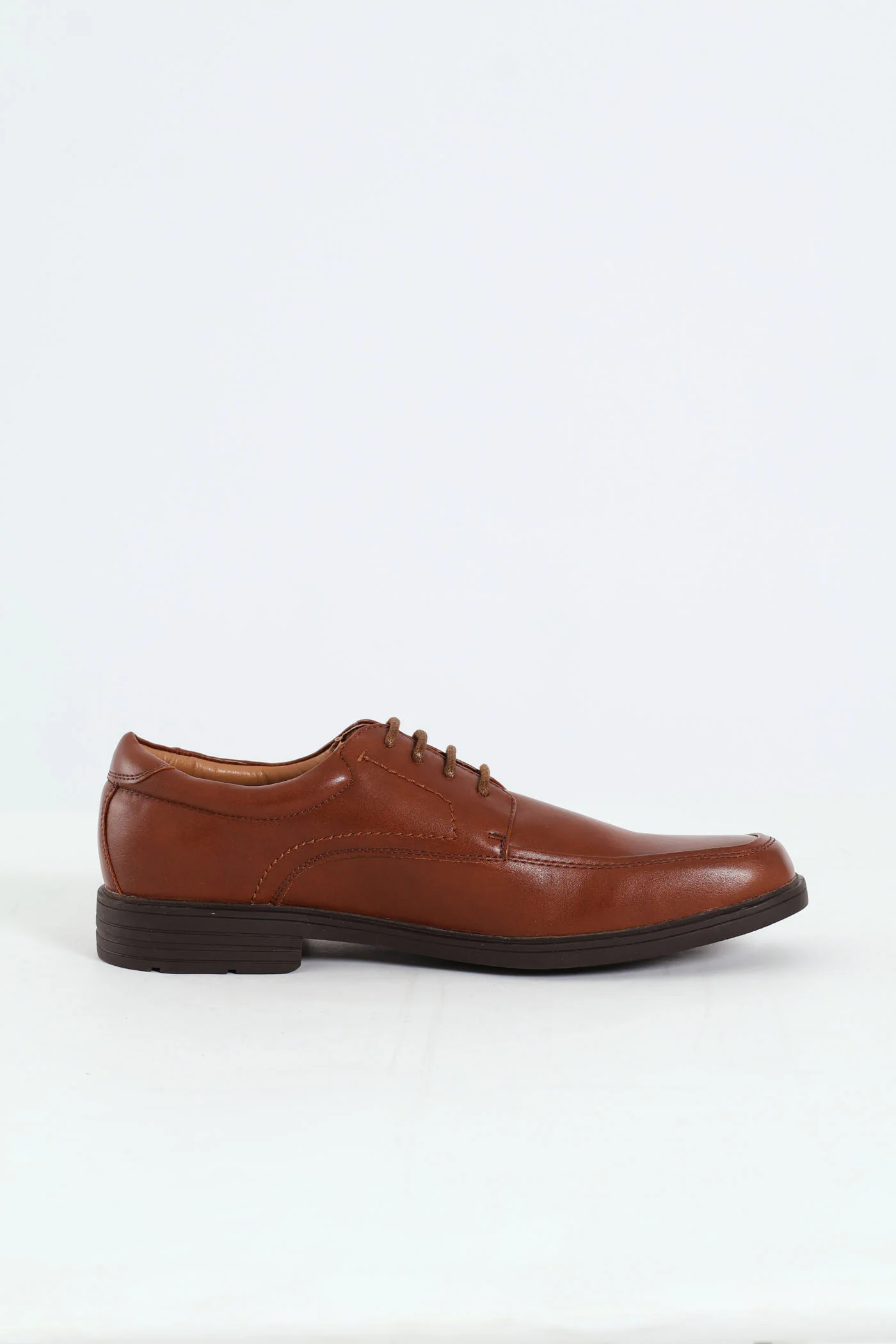 Lace Up Square Toe Formal Shoe - Brown - Image 4