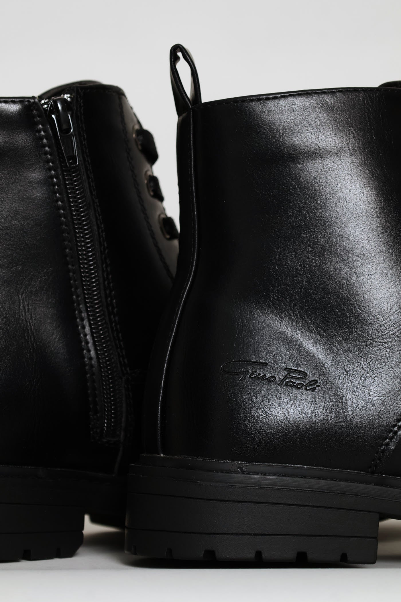 Lace Up Worker Boot - Black - Image 6