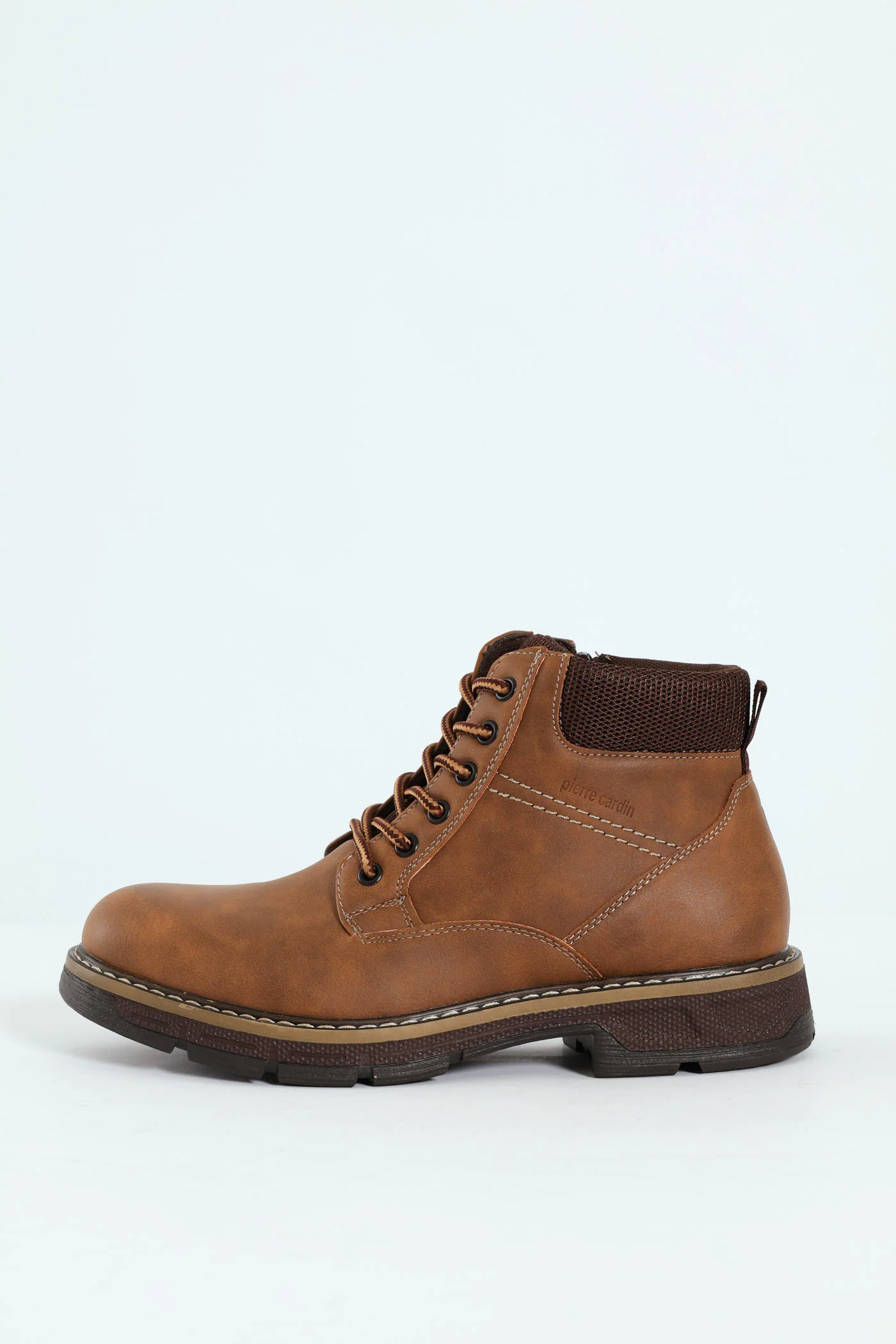 Lace Up Worker Boot - Brown - Image 3