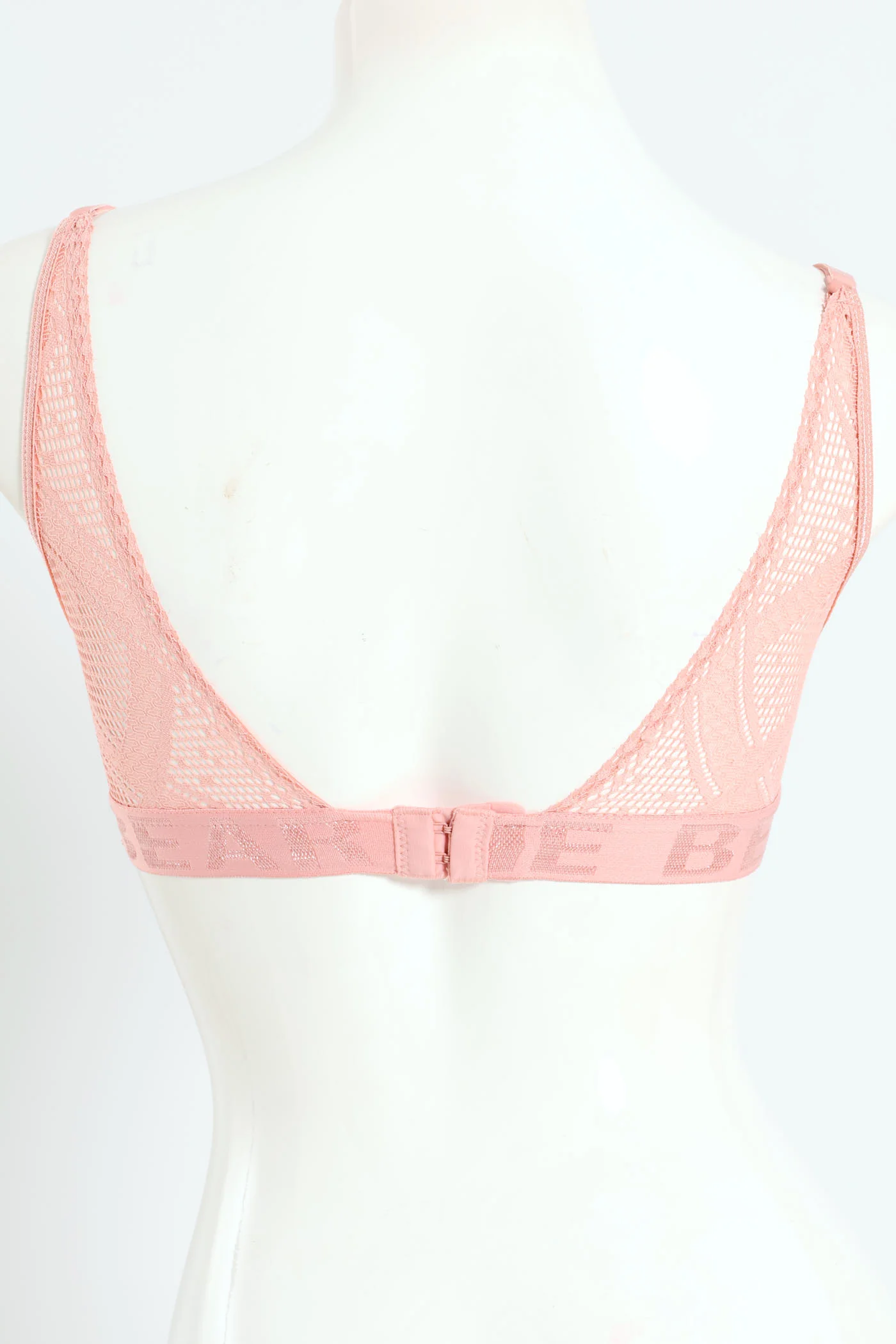 Lacey Padded Underwire Bra With Jaquard Elastic Band - Pink - Image 4