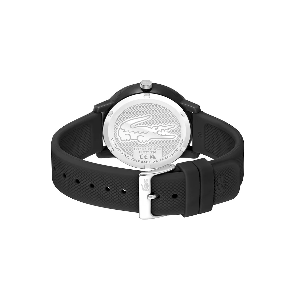 Lacoste Black Watch Case With Black Silicone Strap - Image 3