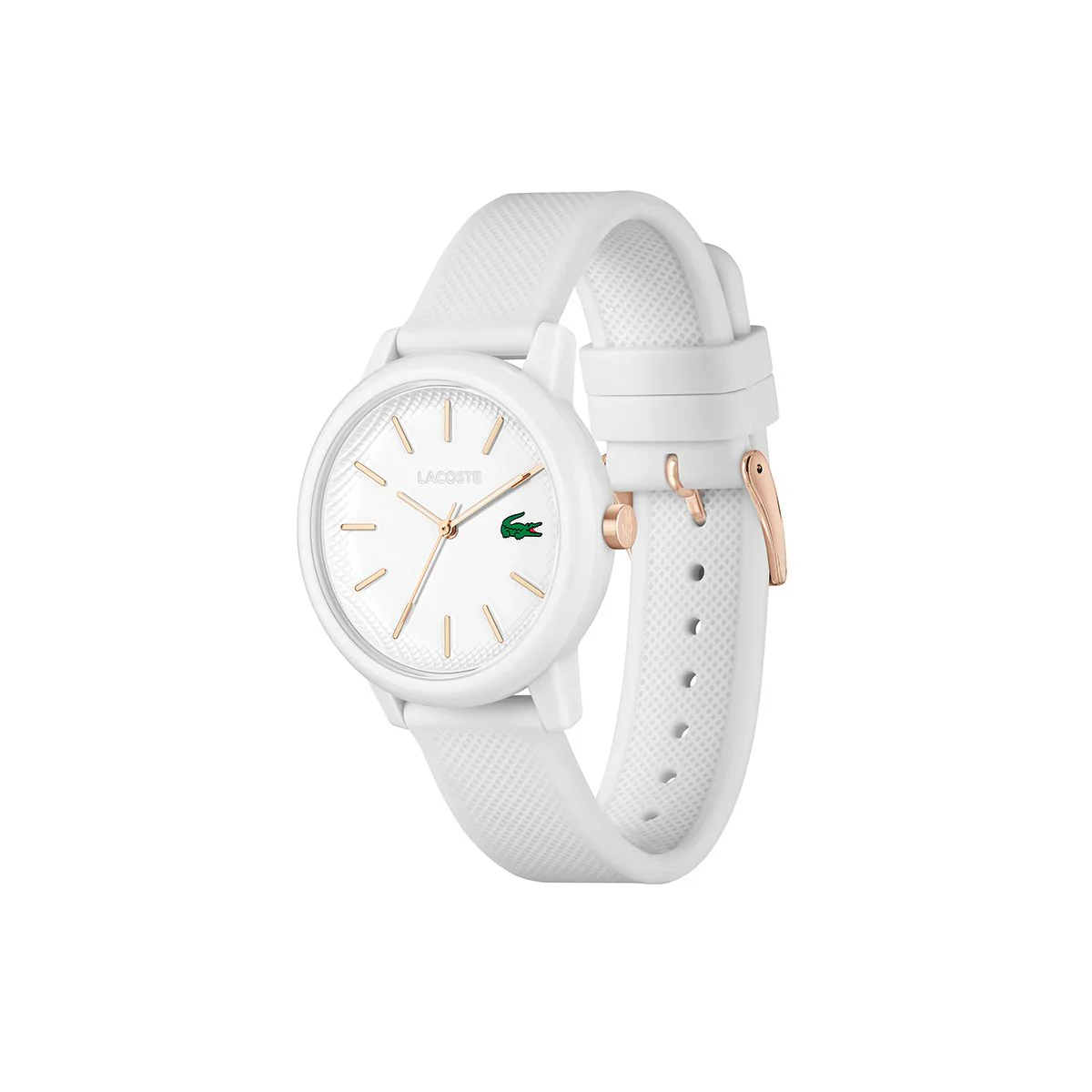 Lacoste Ladies White Watch Case And Matching White Silicone Strap - Image 2
