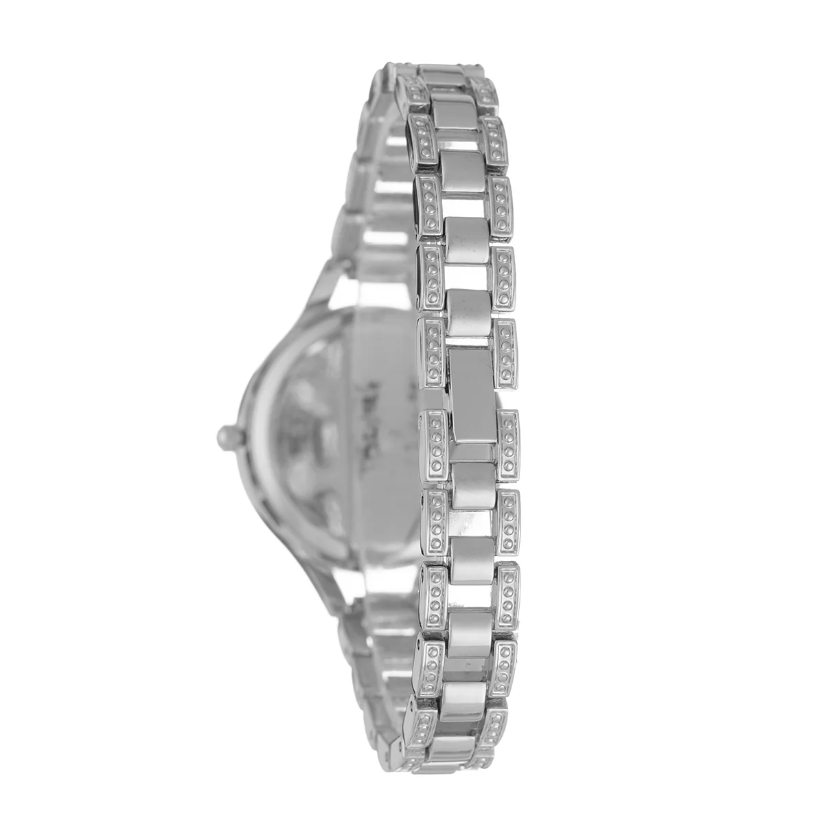 Ladies 30mm Sliver Stone Case Watch With Bracelet - Image 3
