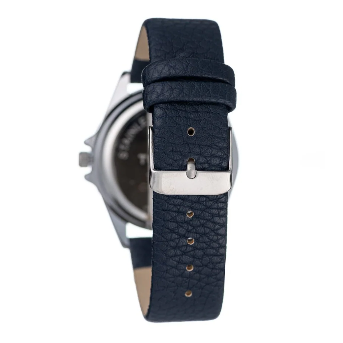 Ladies 40mm Silver Case & Dial Watch With Navy Band - Image 2