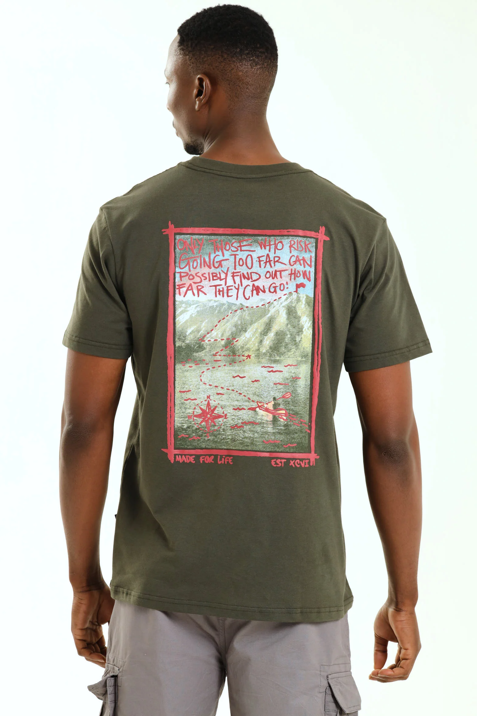 Lake Kayak Front & Back Tee - Fatigue - Image 2