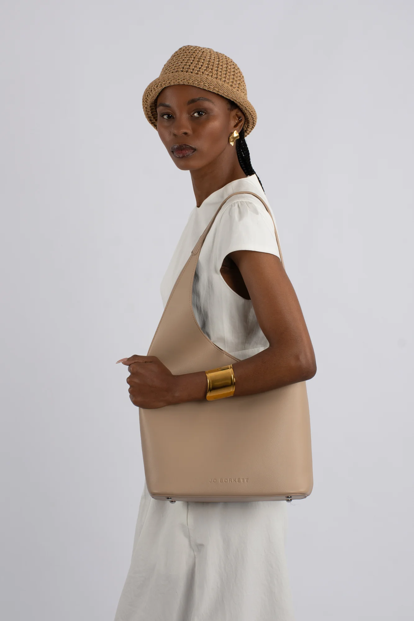 Lara Asymmetrical Tote Bag - Camel - Image 2