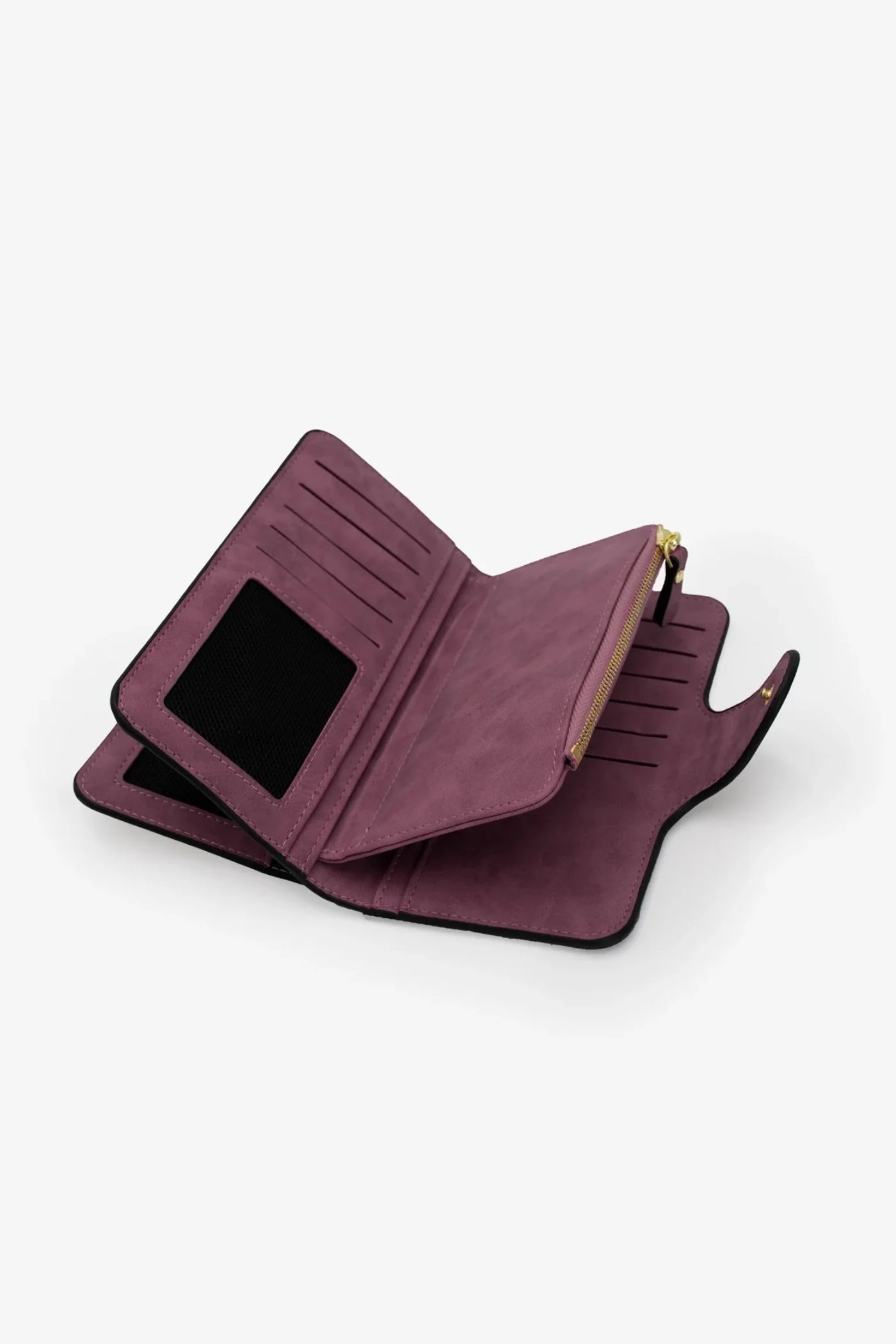 Large Bi Fold Wallet - Plum - Image 2