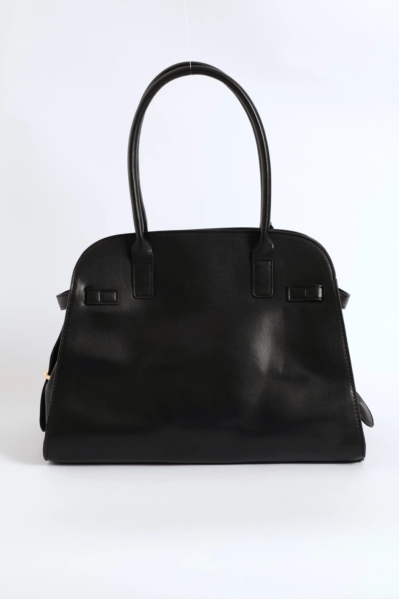 Large Dome Belt Detail Shopper - Black - Image 4