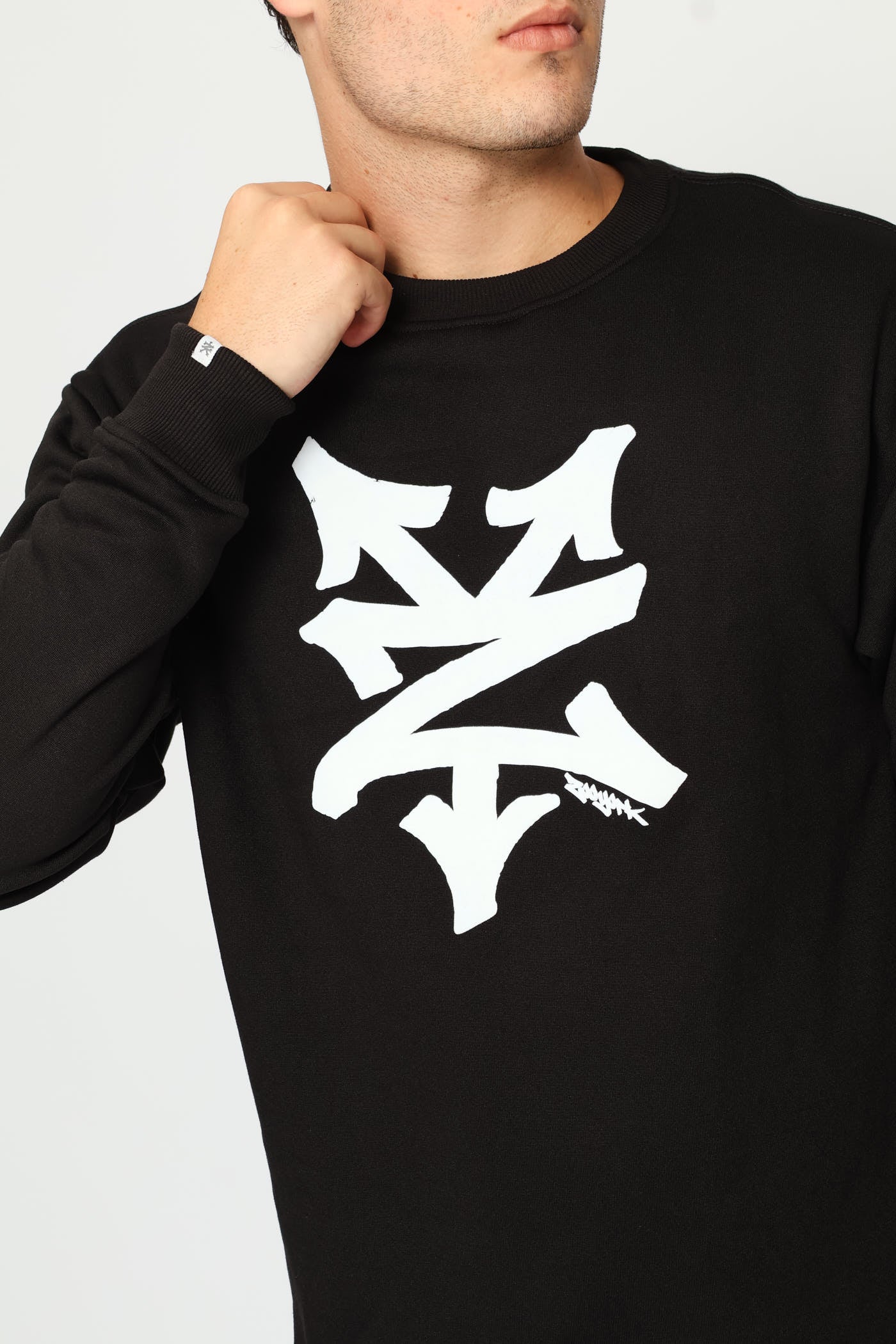 Large Logo Crew Top - Black - Image 2