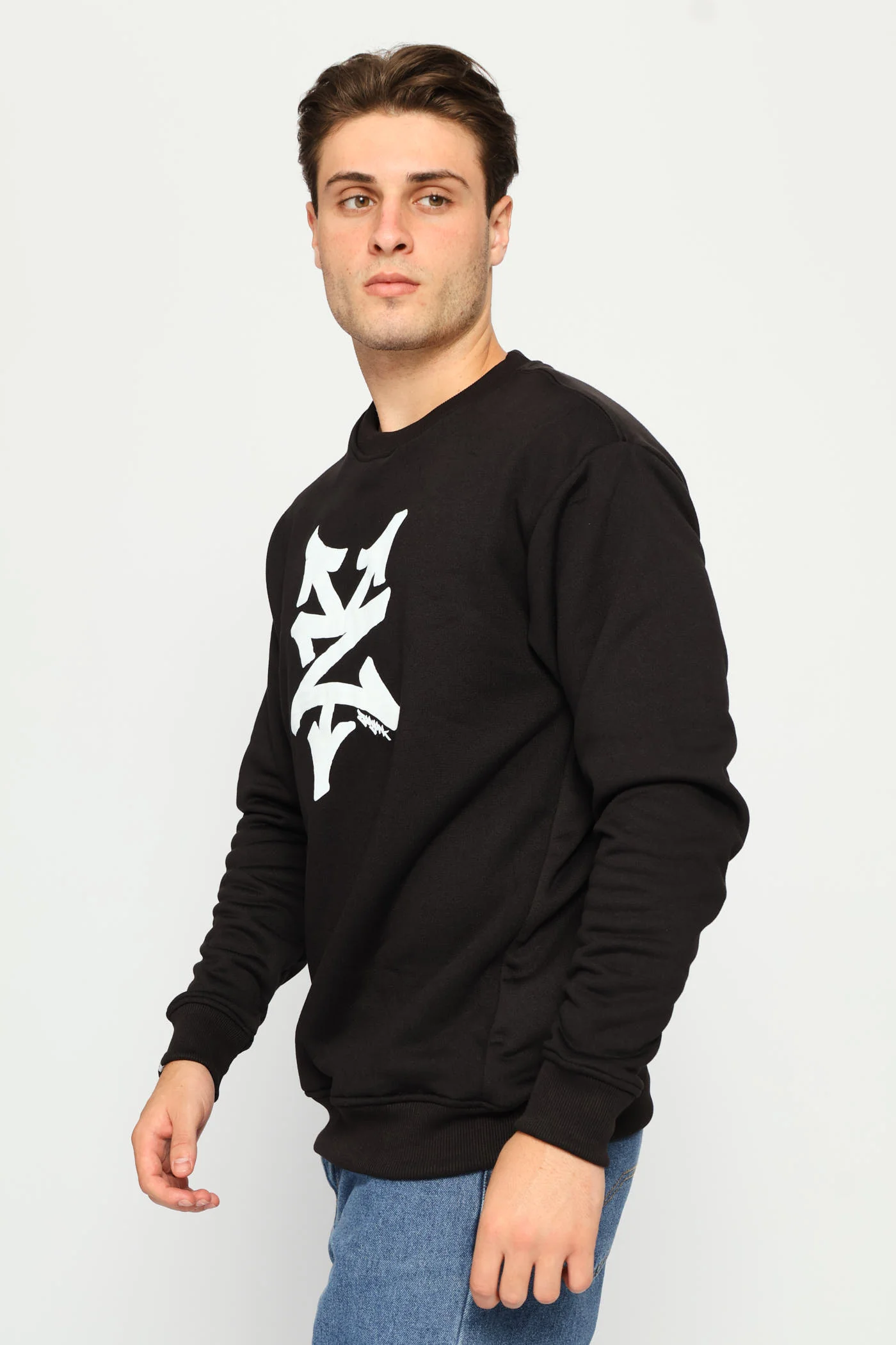 Large Logo Crew Top - Black - Image 3