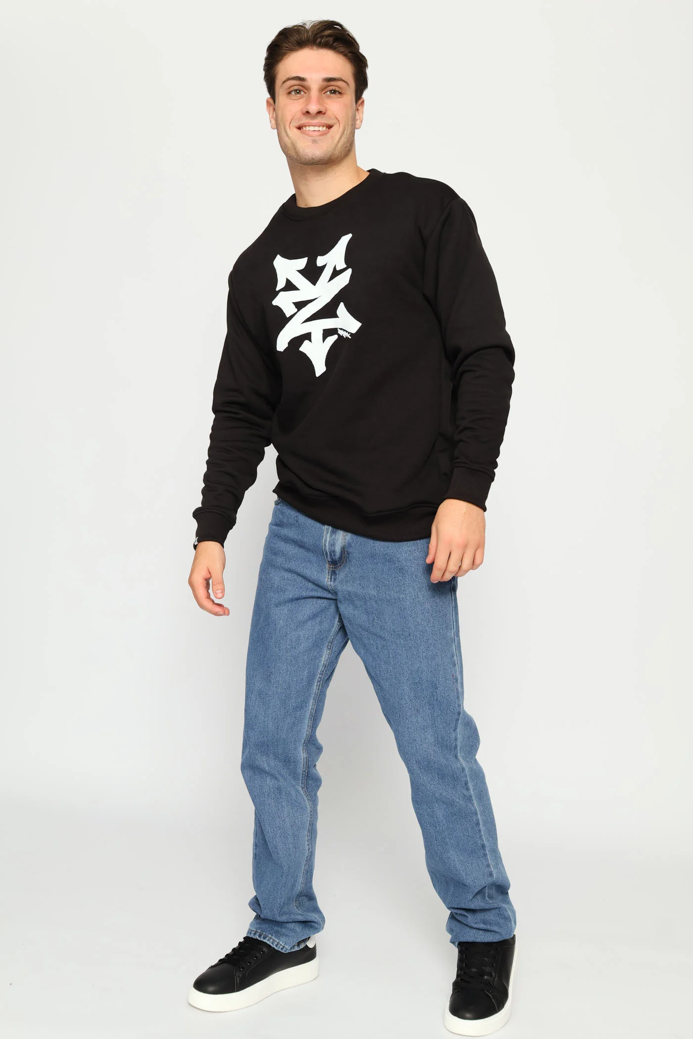 Large Logo Crew Top - Black - Image 5