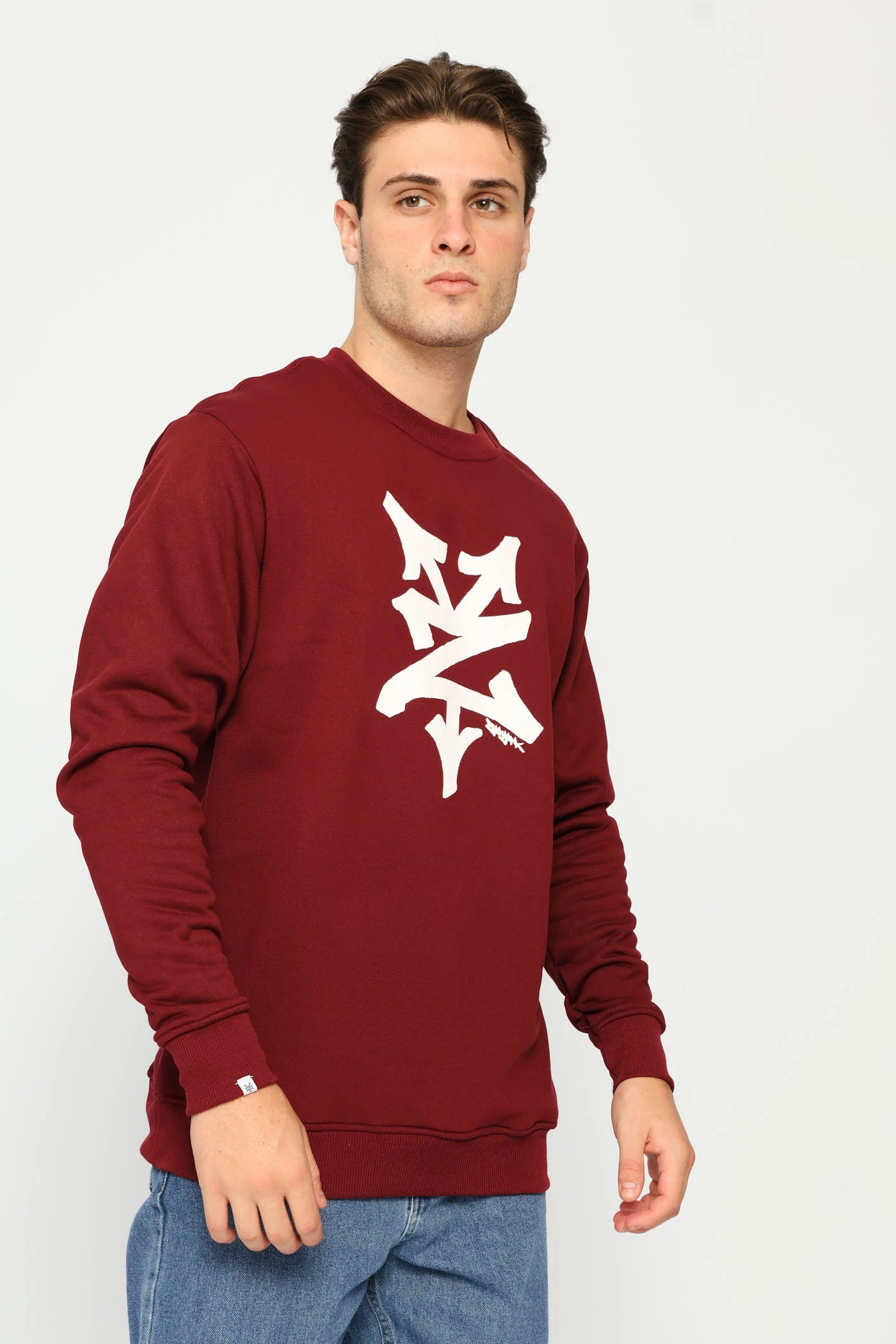 Large Logo Crew Top - Burgundy - Image 3