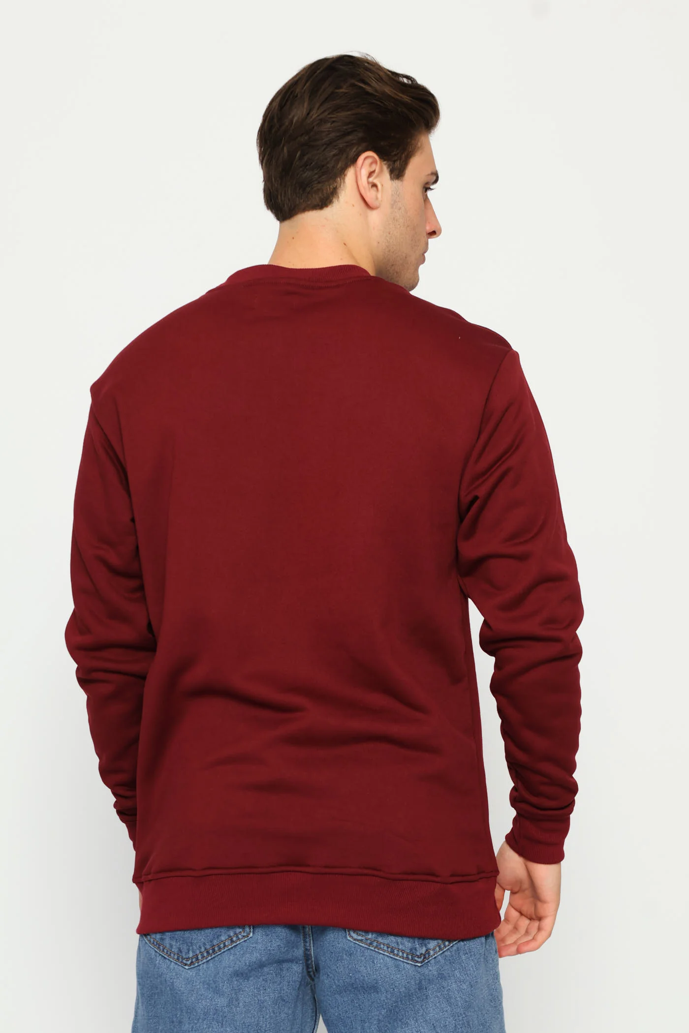 Large Logo Crew Top - Burgundy - Image 4