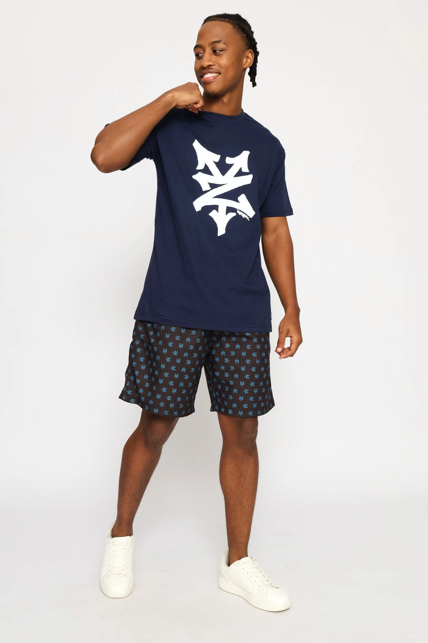 Large Logo Tee - Navy - Image 5