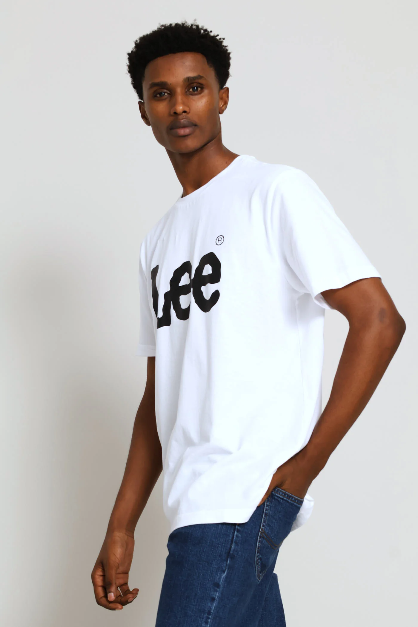 Large Logo Tee - White - Image 4