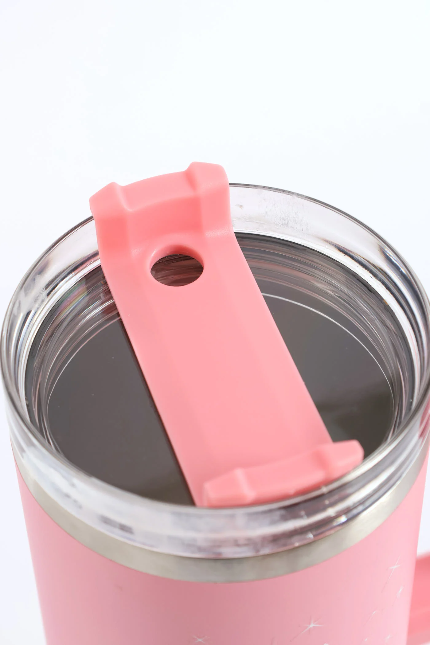 Large Metal Tumbler Flask - Pink - Image 2
