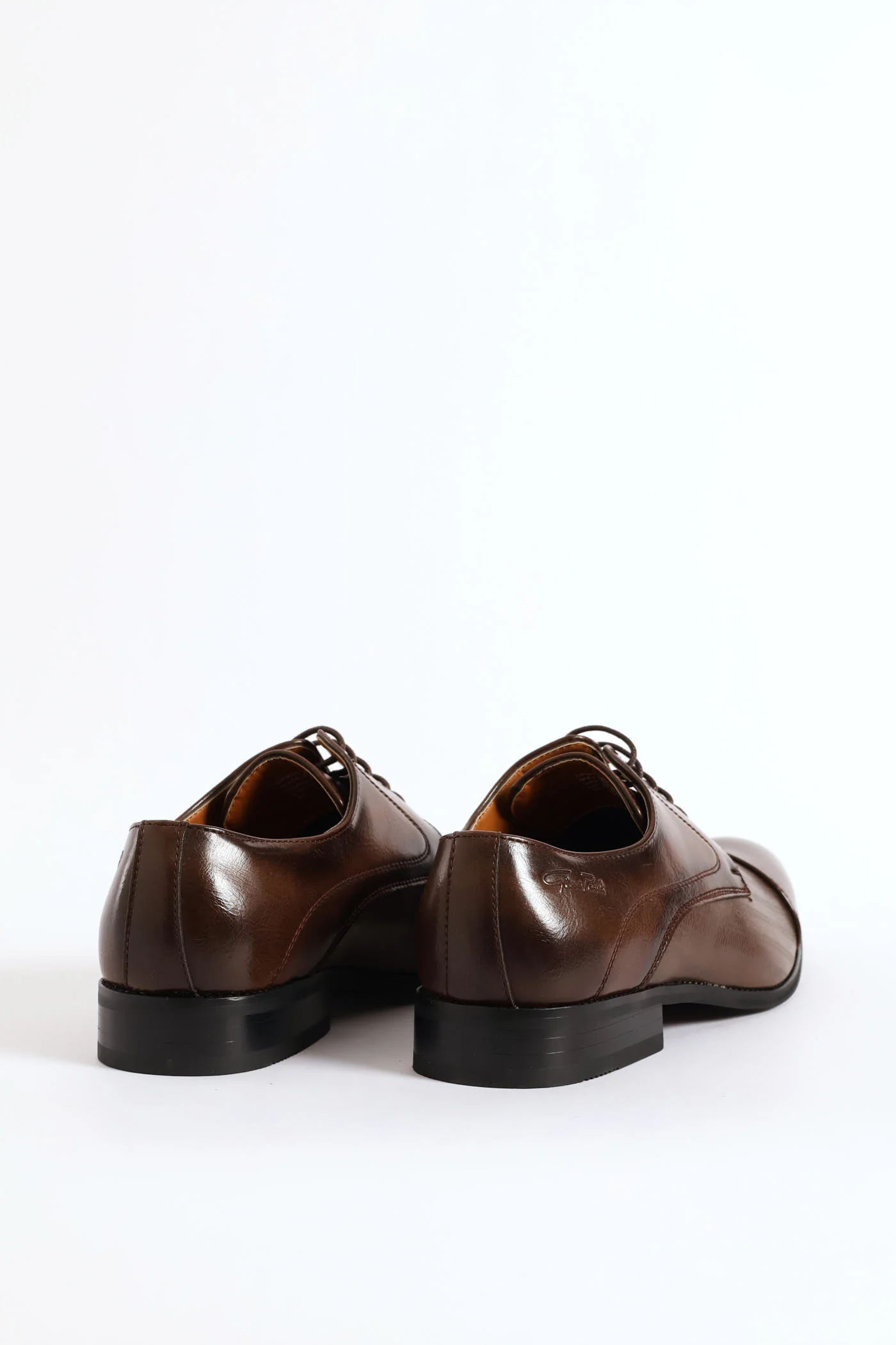 Laser Detail Toe Cap Derby Shoe - Brown - Image 2