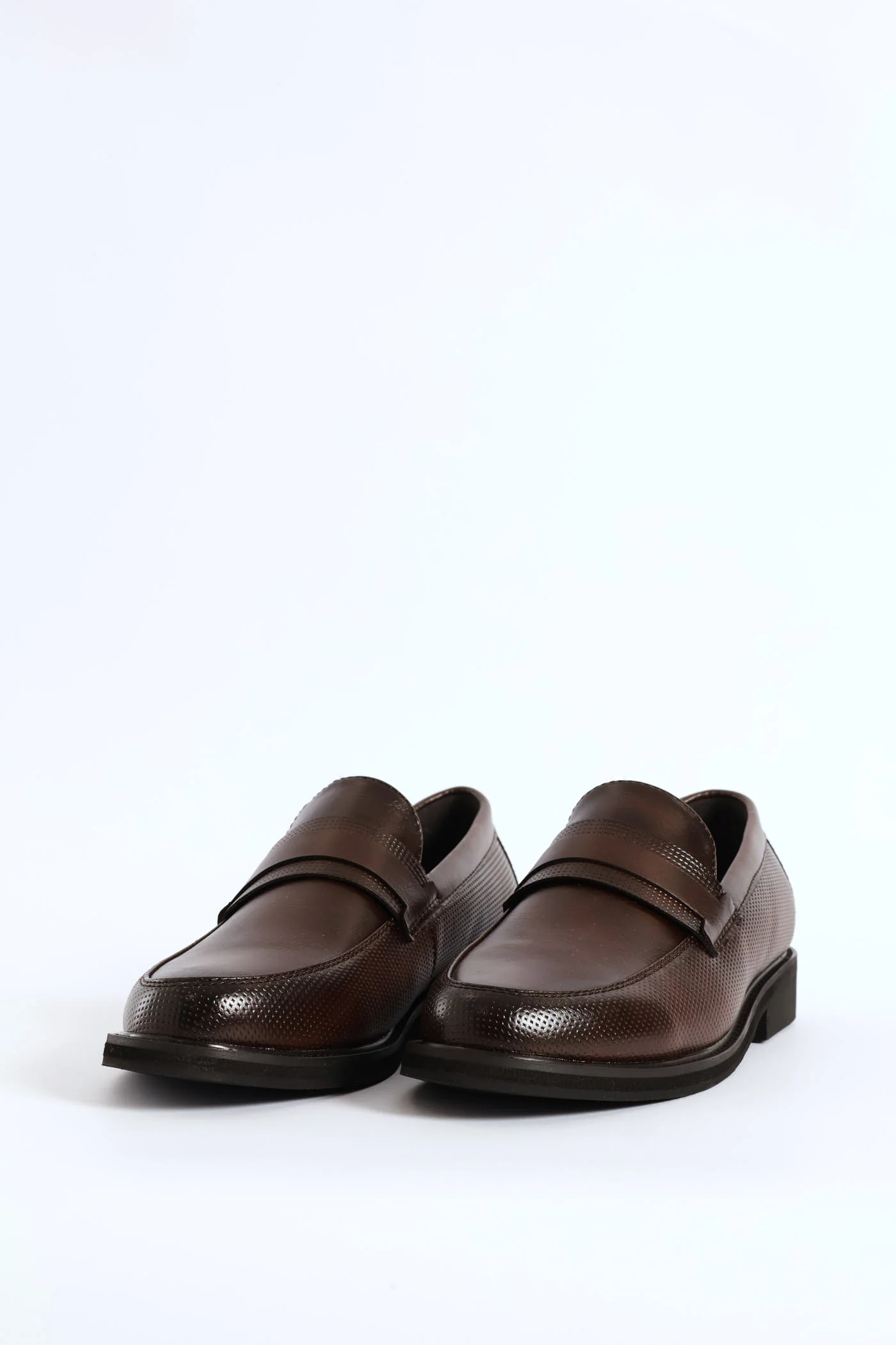 Laser Punched Detail Double Banded Upper Slip On - Chocolate - Image 5