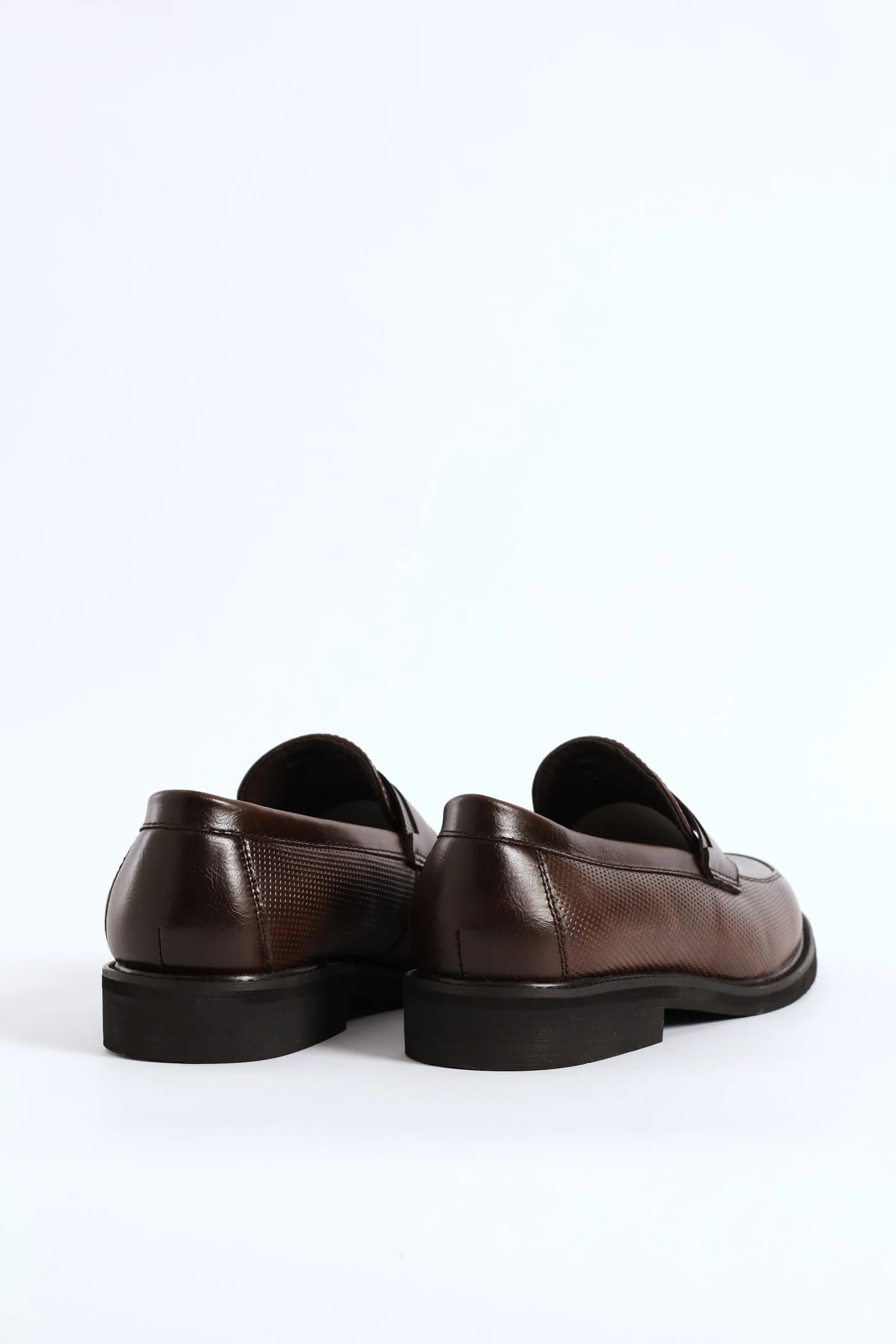 Laser Punched Detail Double Banded Upper Slip On - Chocolate - Image 6