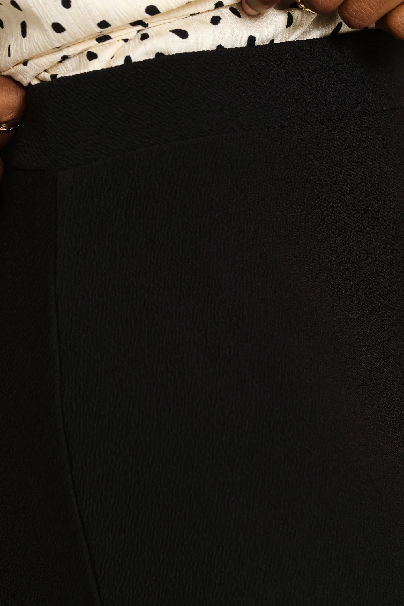 Lasercut Pencil Skirt - Black - Image 6