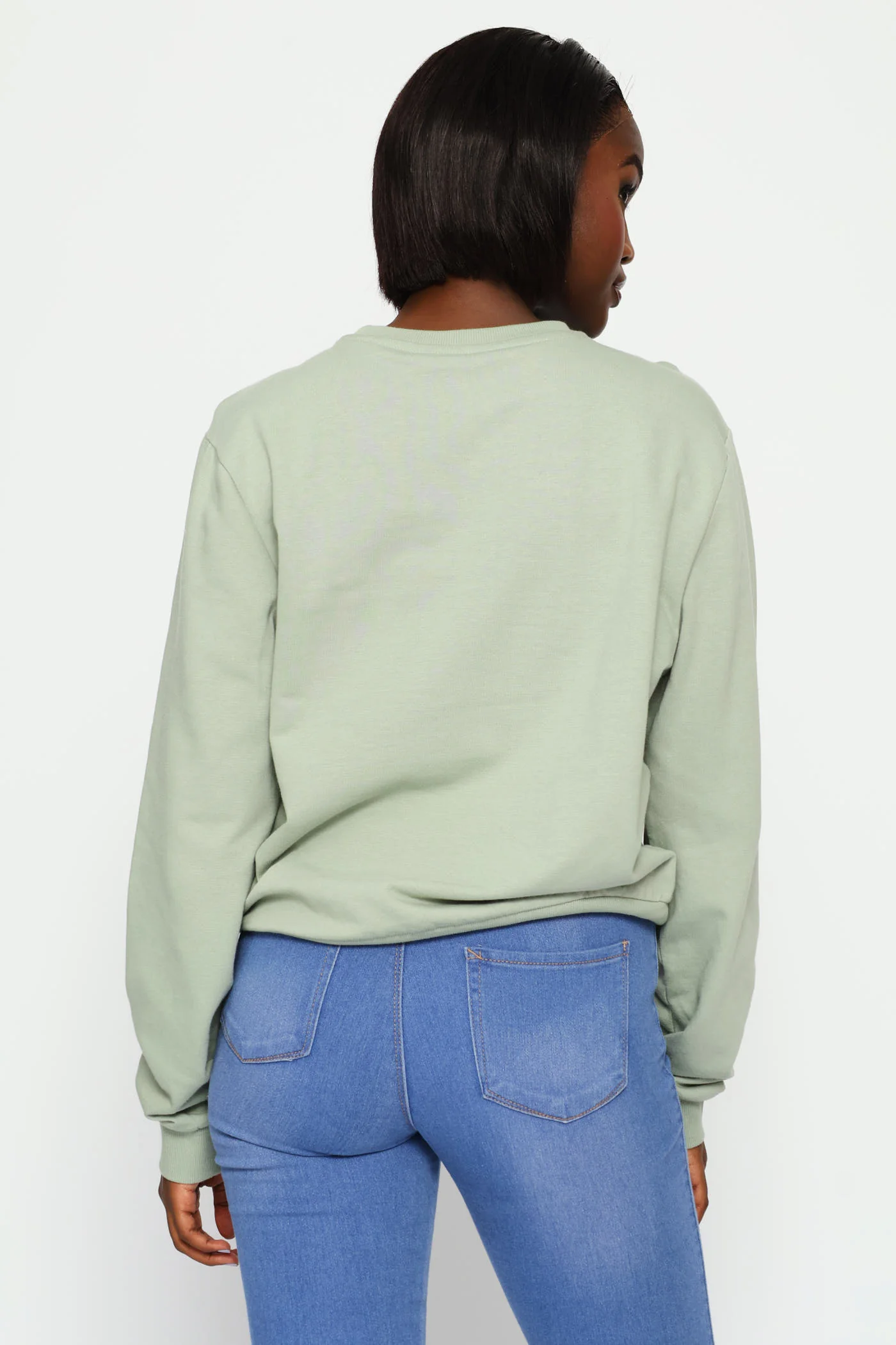 L'Atelier Loop Embroidery Pullover - Sage - Image 3