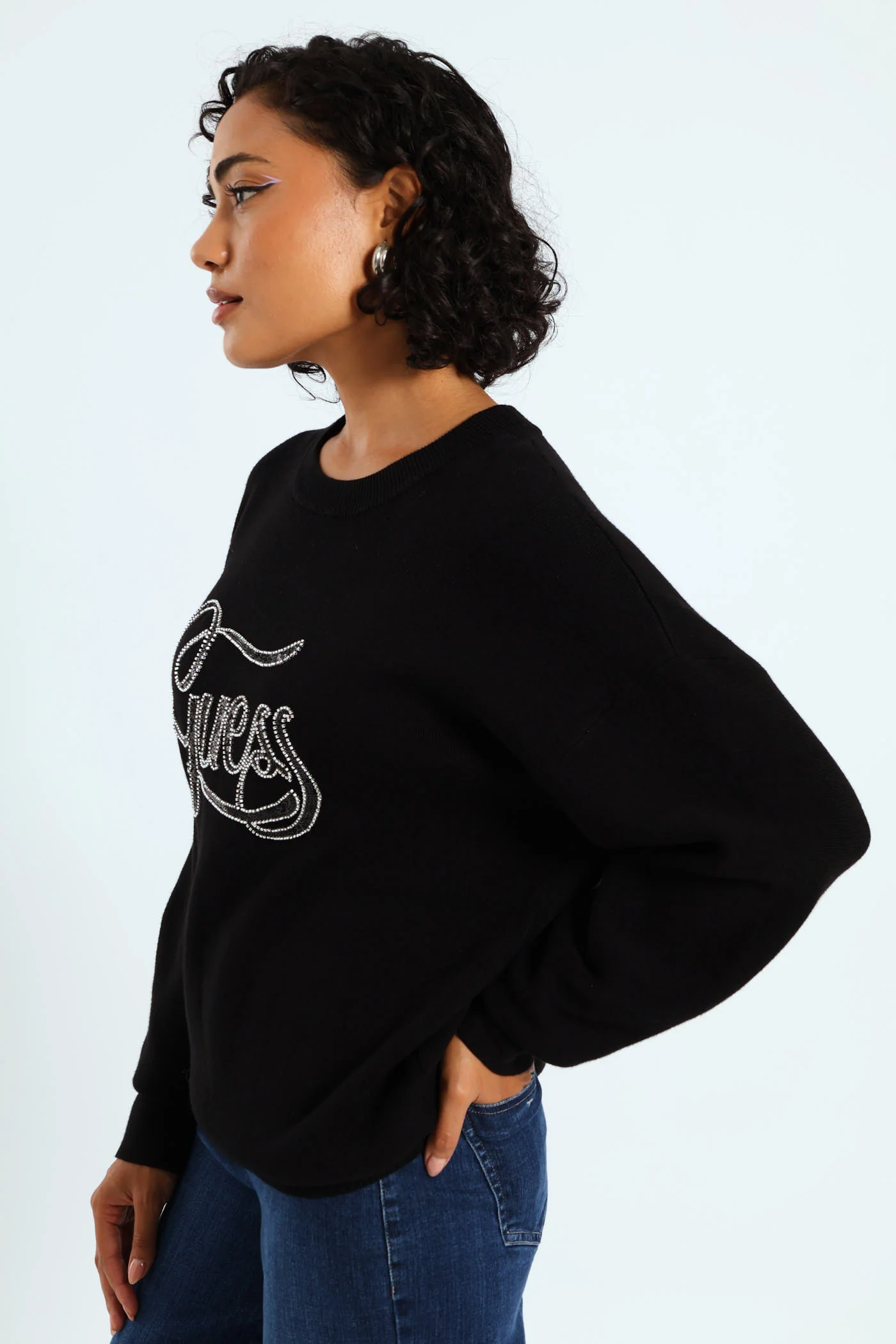 Laura Logo Sweater - Black - Image 4