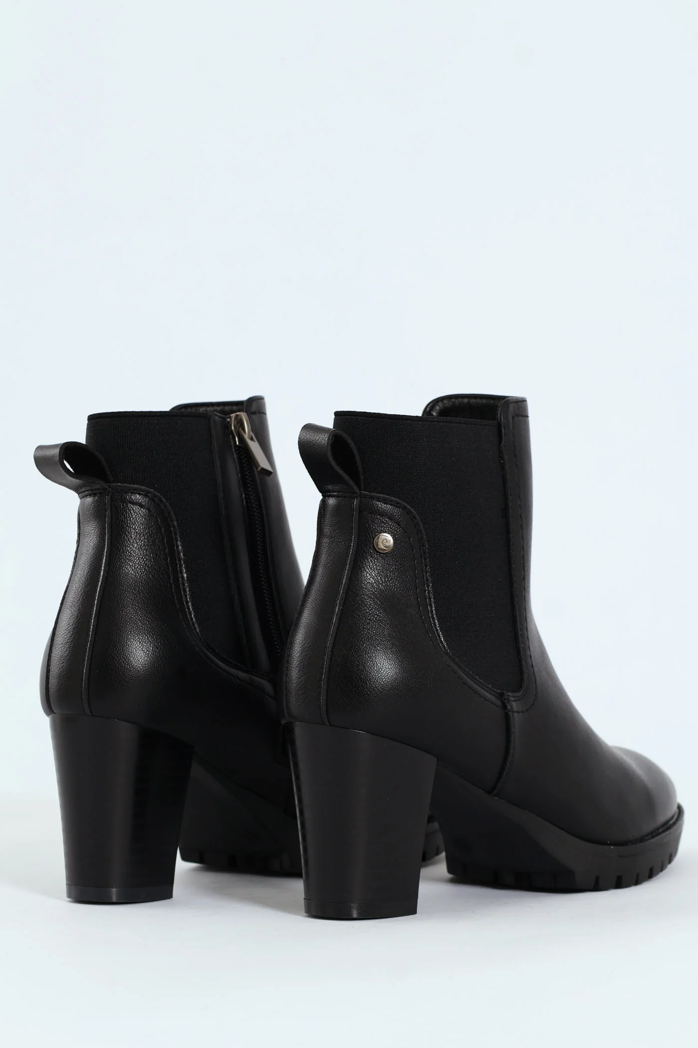 Layla Block Heel Platform Ankle Boot - Black - Image 3