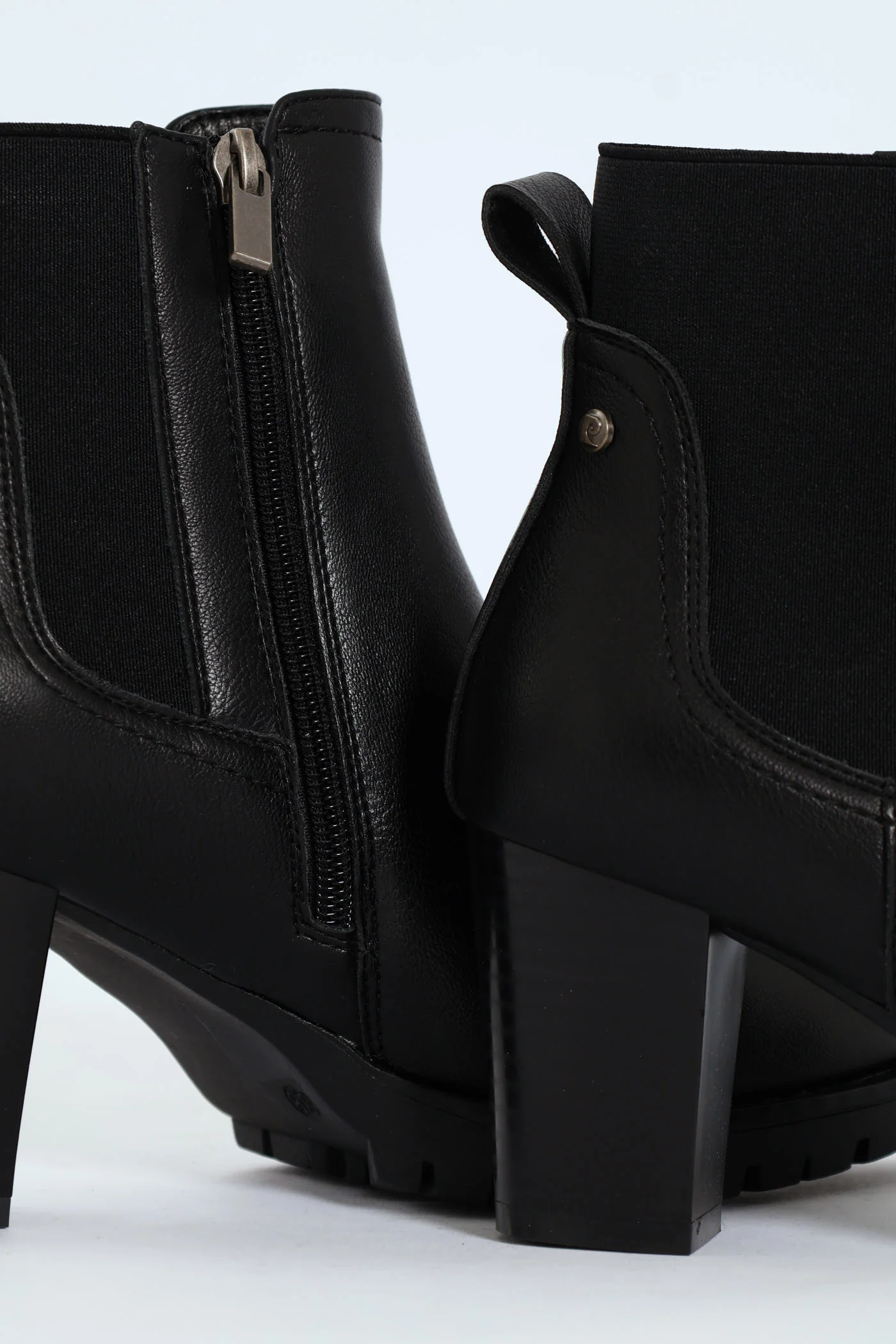 Layla Block Heel Platform Ankle Boot - Black - Image 5