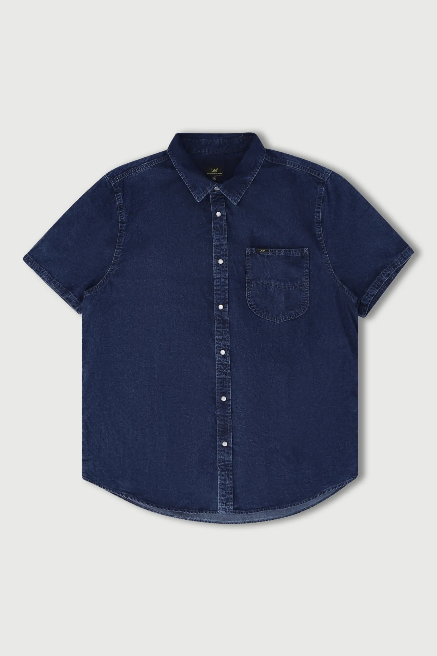 Lazy Denim Short Sleeve Shirt - Stonewash - Image 4