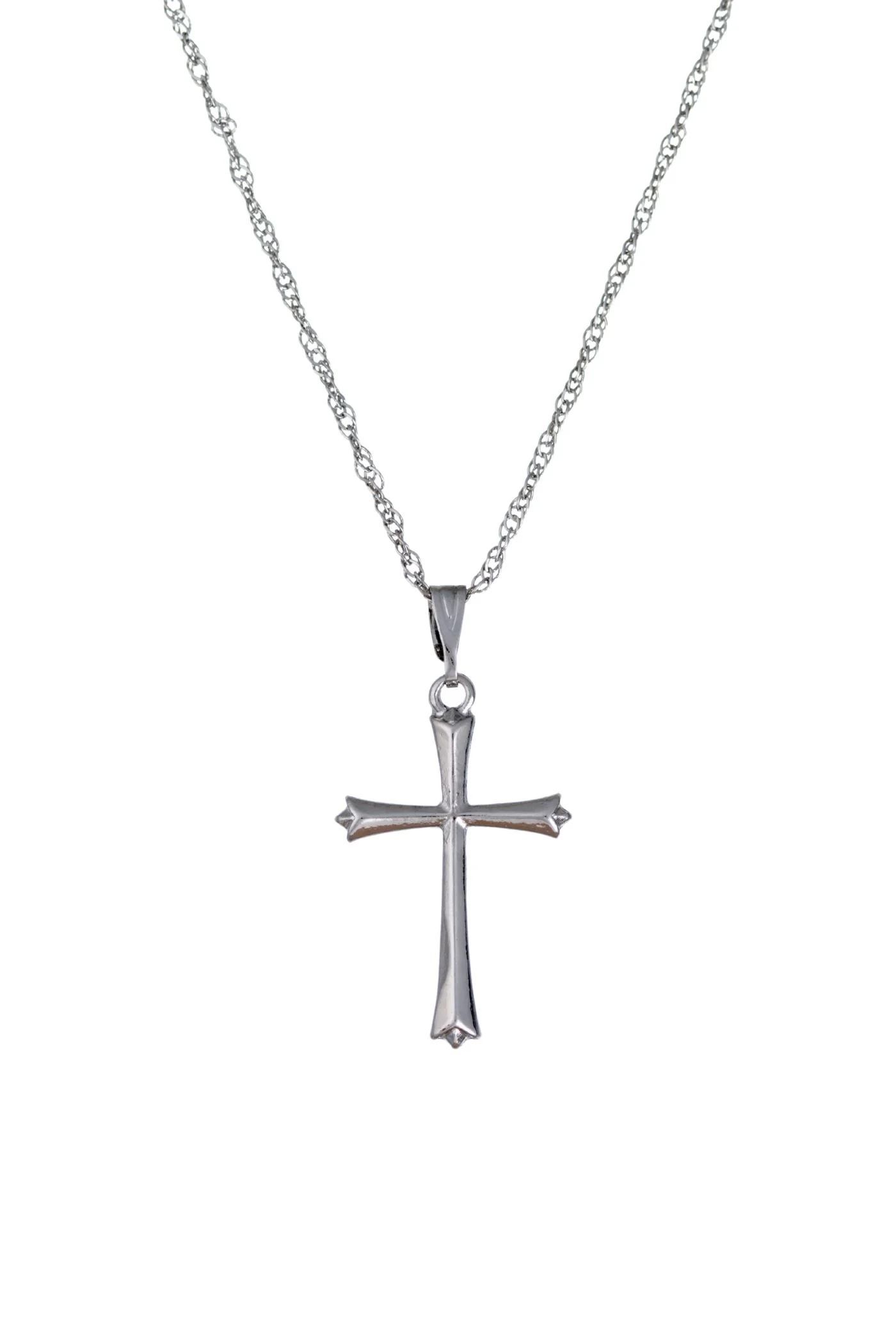 Silver Box Set Watch & Cross Pendant Necklace - Silver - Image 2