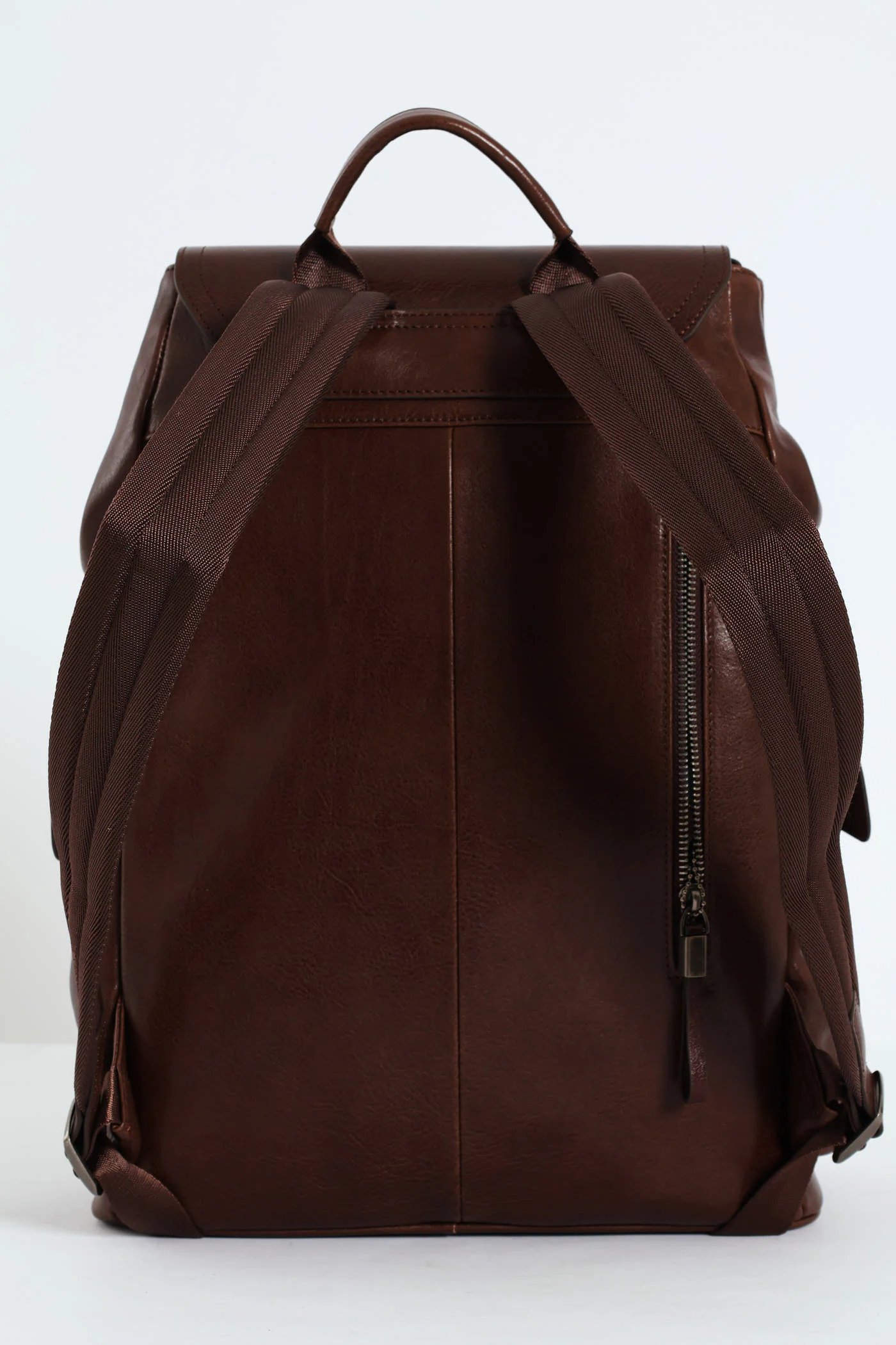 Leather Backpack - Brown - Image 3