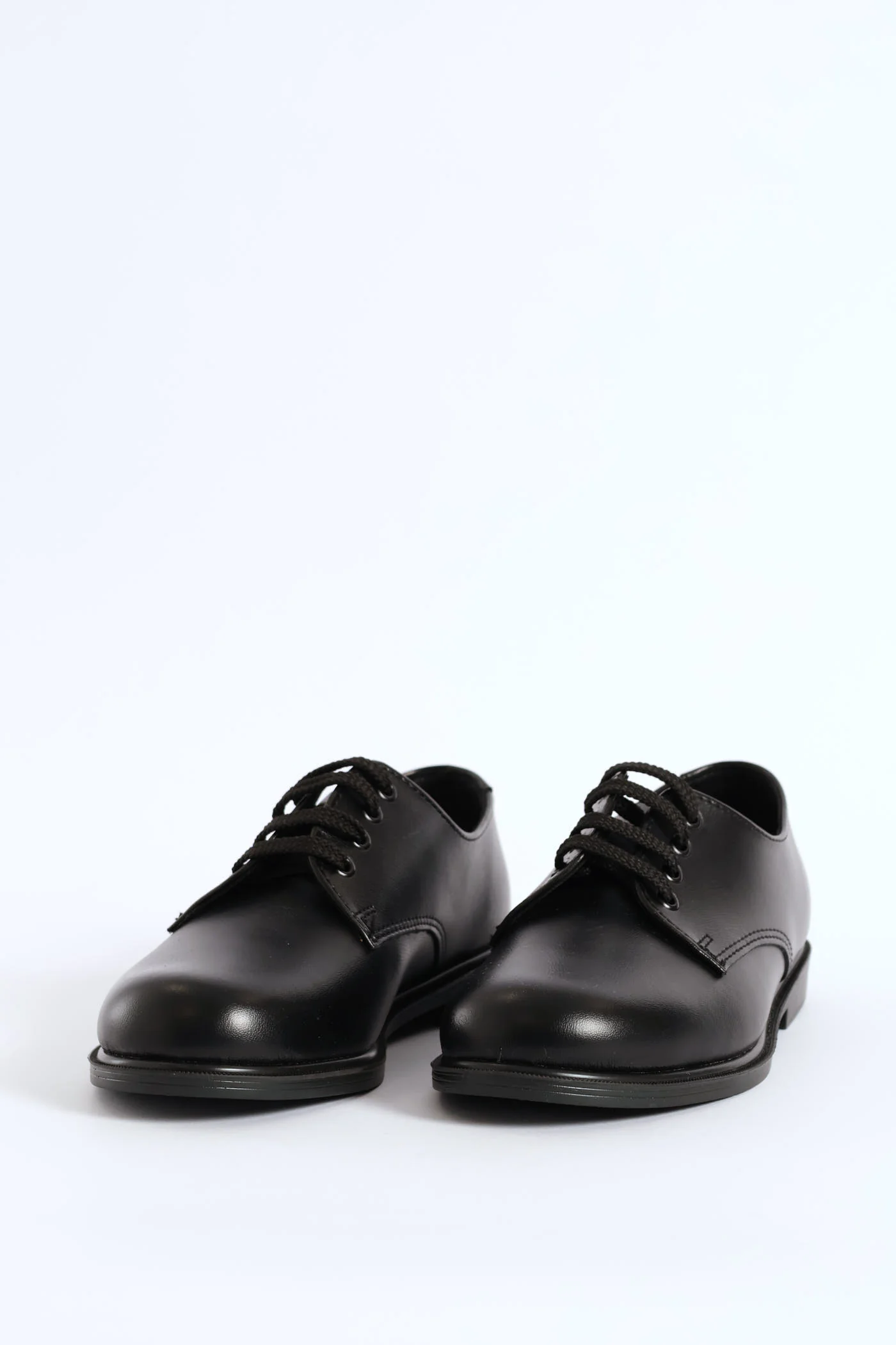 Leather Boys Lace-Up School Shoe - Black - Image 4