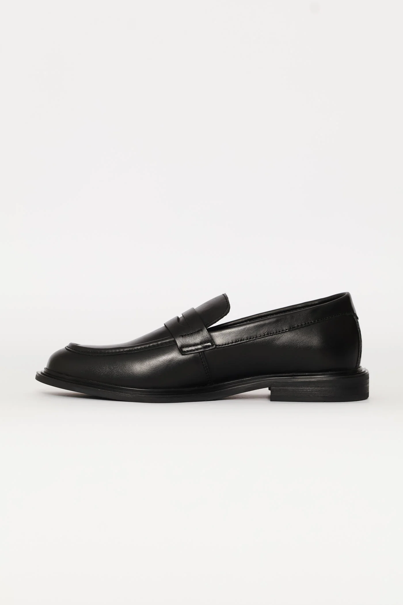 Leather Formal Penny Moccasin - Black - Image 3
