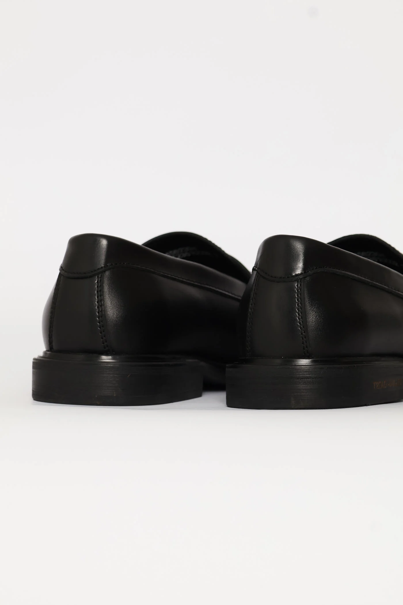 Leather Formal Penny Moccasin - Black - Image 4