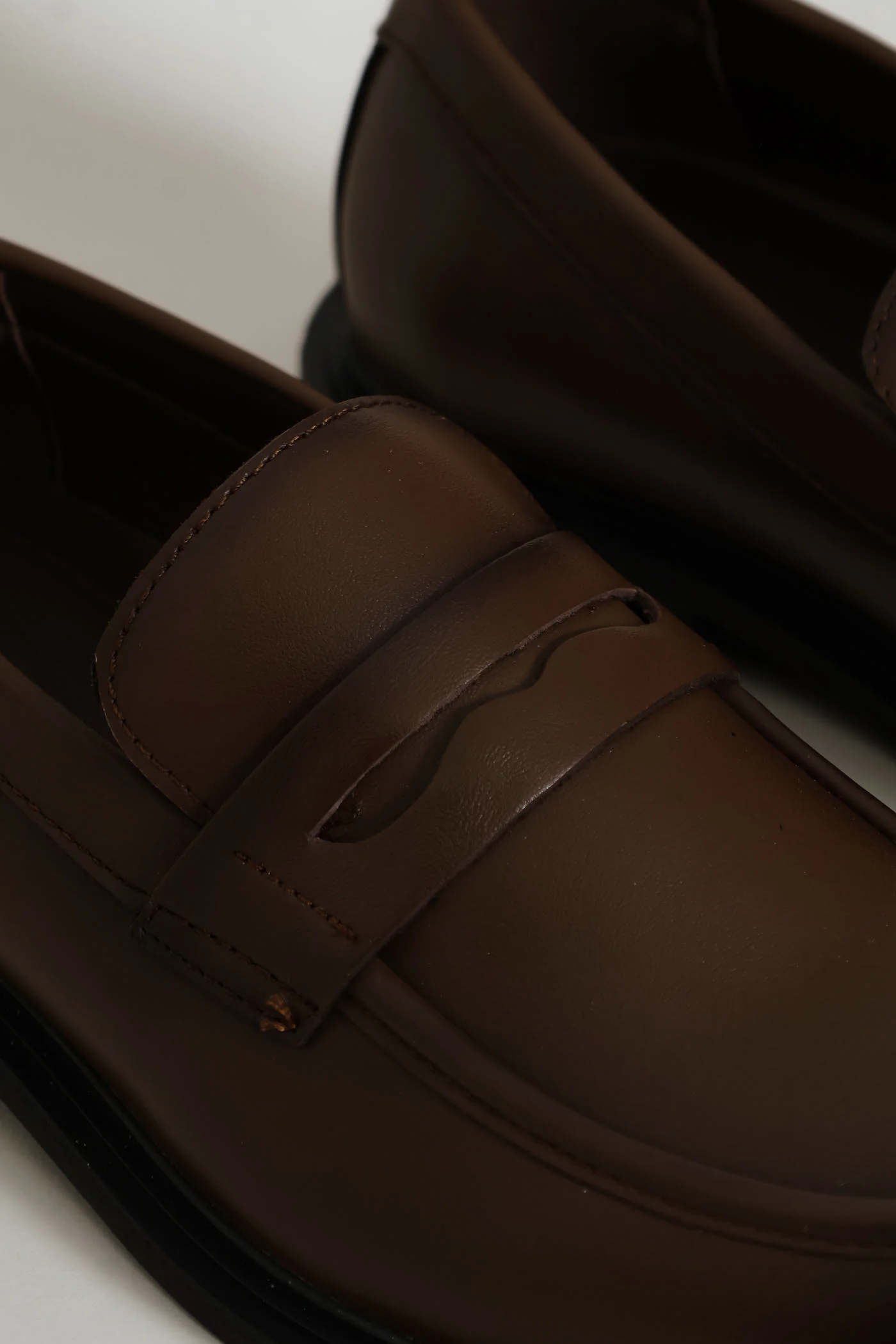 Leather Formal Penny Moccasin - Chocolate - Image 2