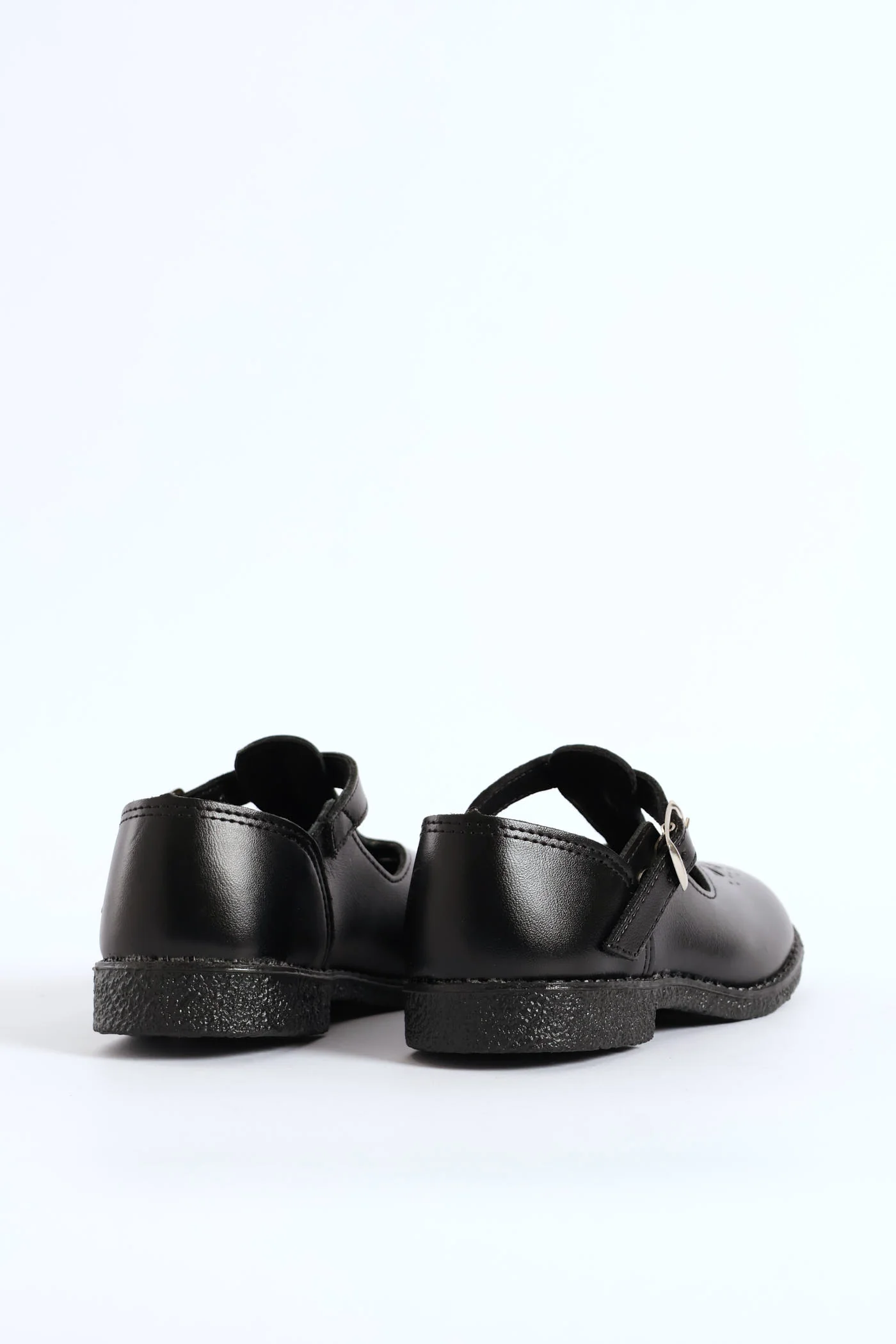 Leather Girls T-Bar School Shoe - Black - Image 4