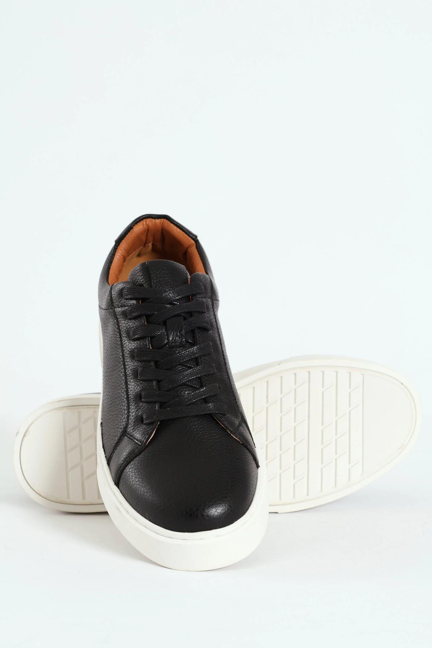 Leather Lace Up Sneaker - Black - Image 2