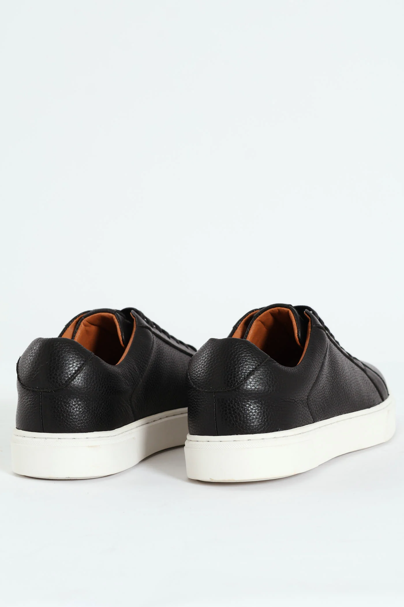 Leather Lace Up Sneaker - Black - Image 4