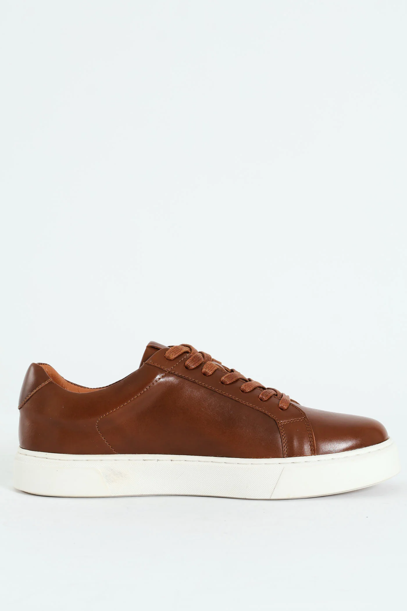 Leather Lace Up Sneaker - Brown - Image 3