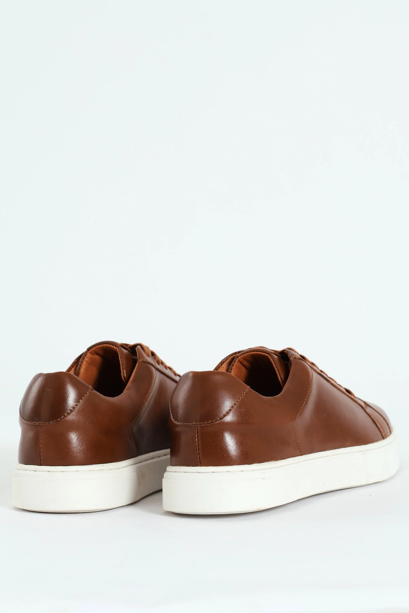 Leather Lace Up Sneaker - Brown - Image 4