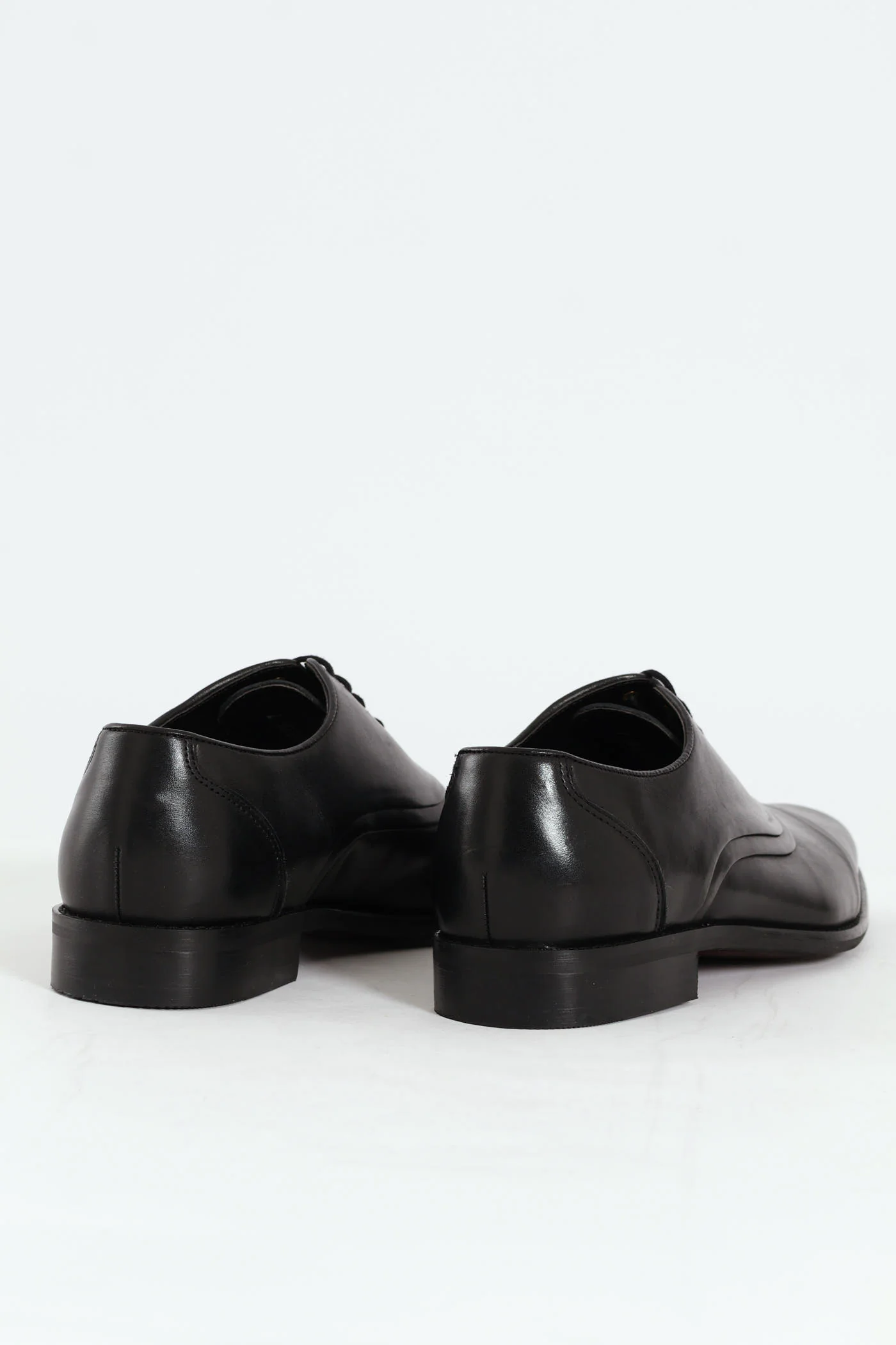 Leather Oxford Toe Cap Dress Shoe - Black - Image 5