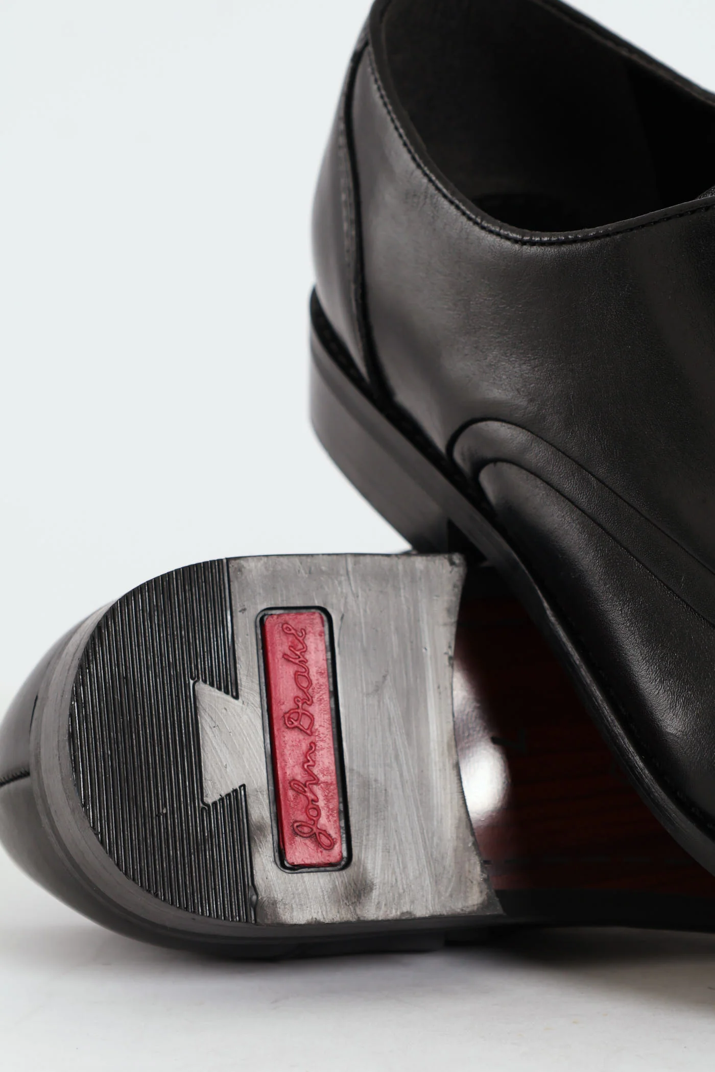 Leather Oxford Toe Cap Dress Shoe - Black - Image 6