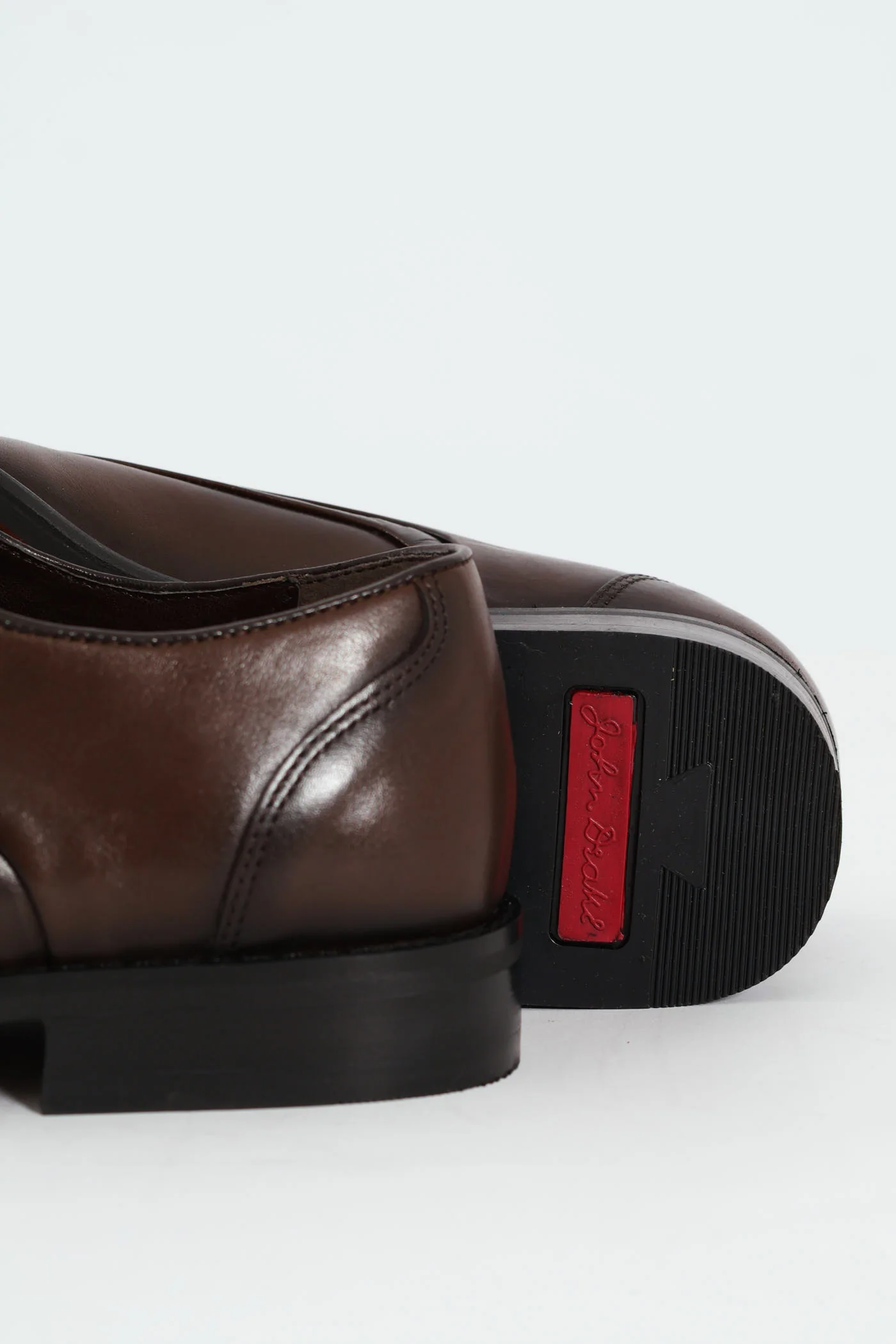 Leather Oxford Toe Cap Dress Shoe - Brown - Image 7