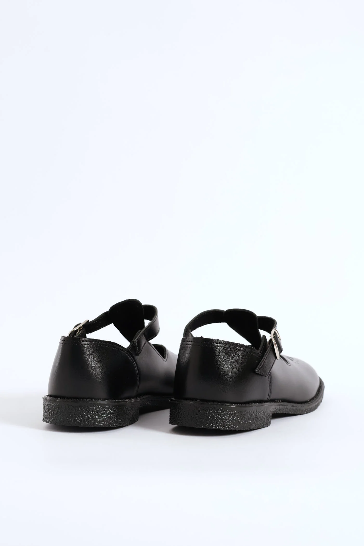 Leather Pre-Girls T-Bar School Shoe - Black - Image 5