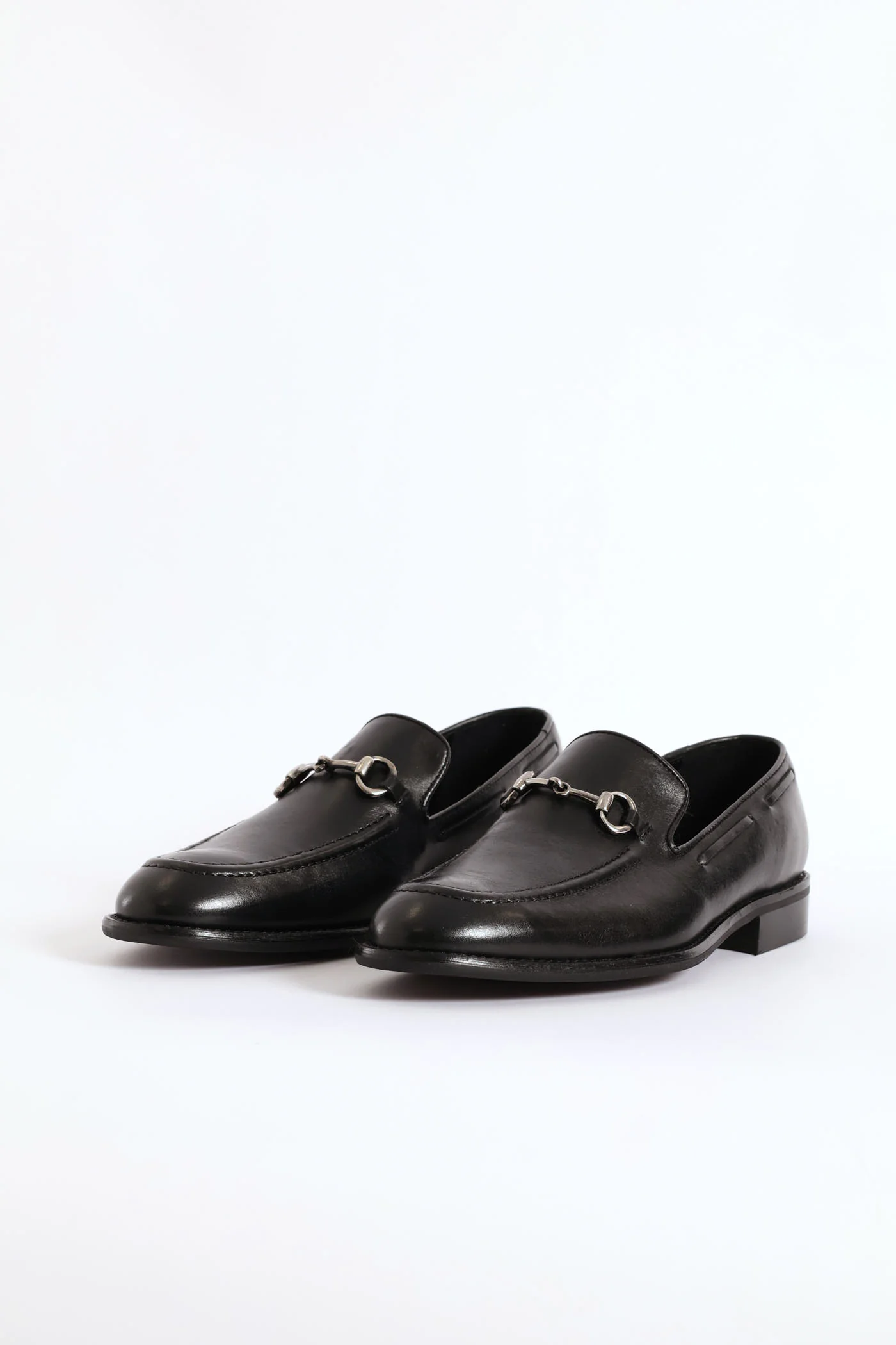 Leather Slip On Loafer - Black - Image 3