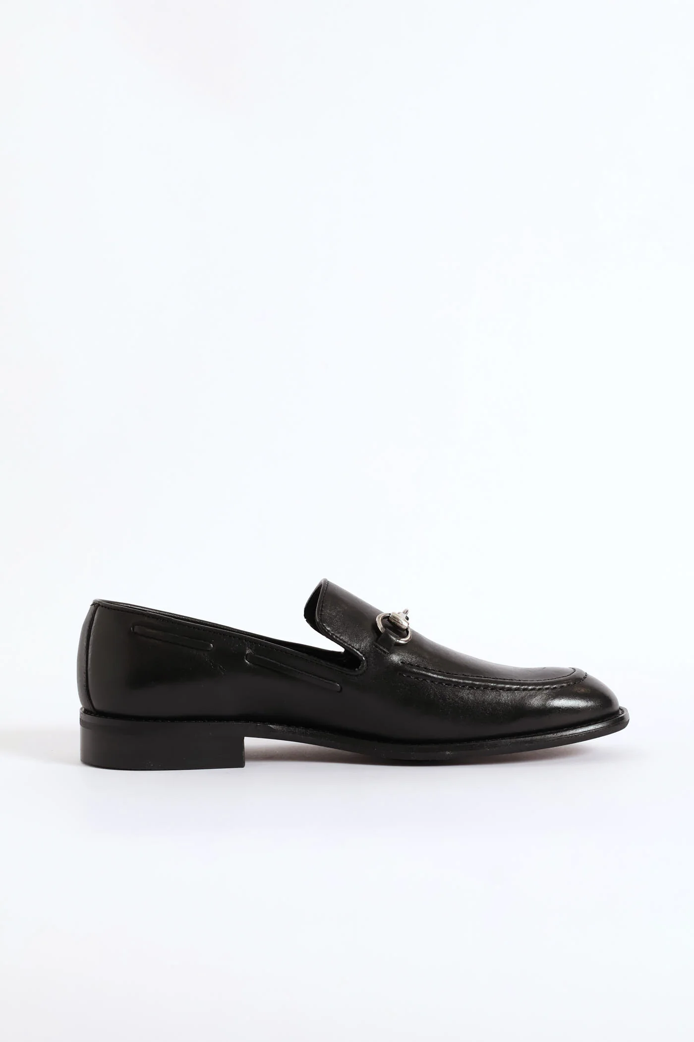 Leather Slip On Loafer - Black - Image 4