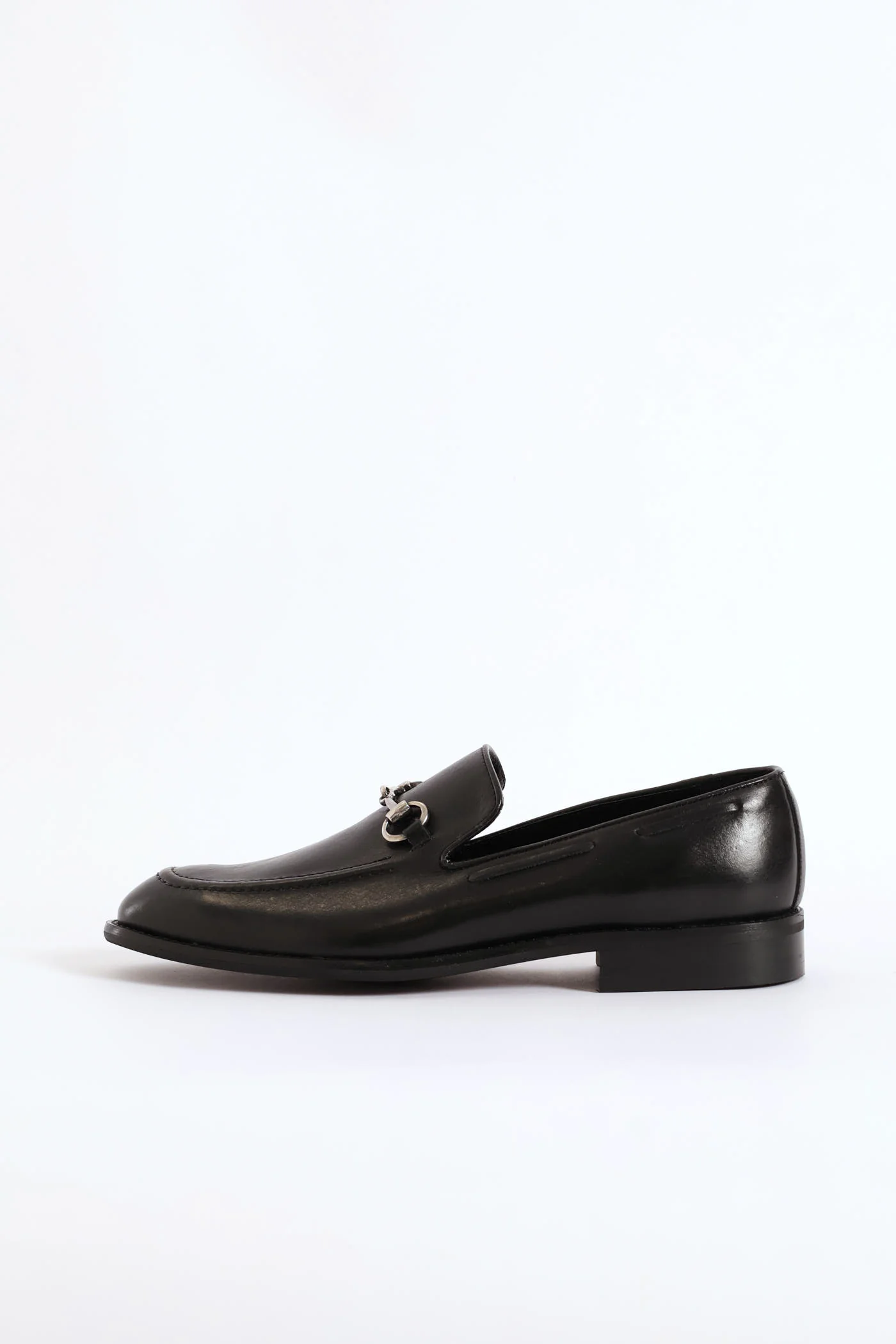 Leather Slip On Loafer - Black - Image 5