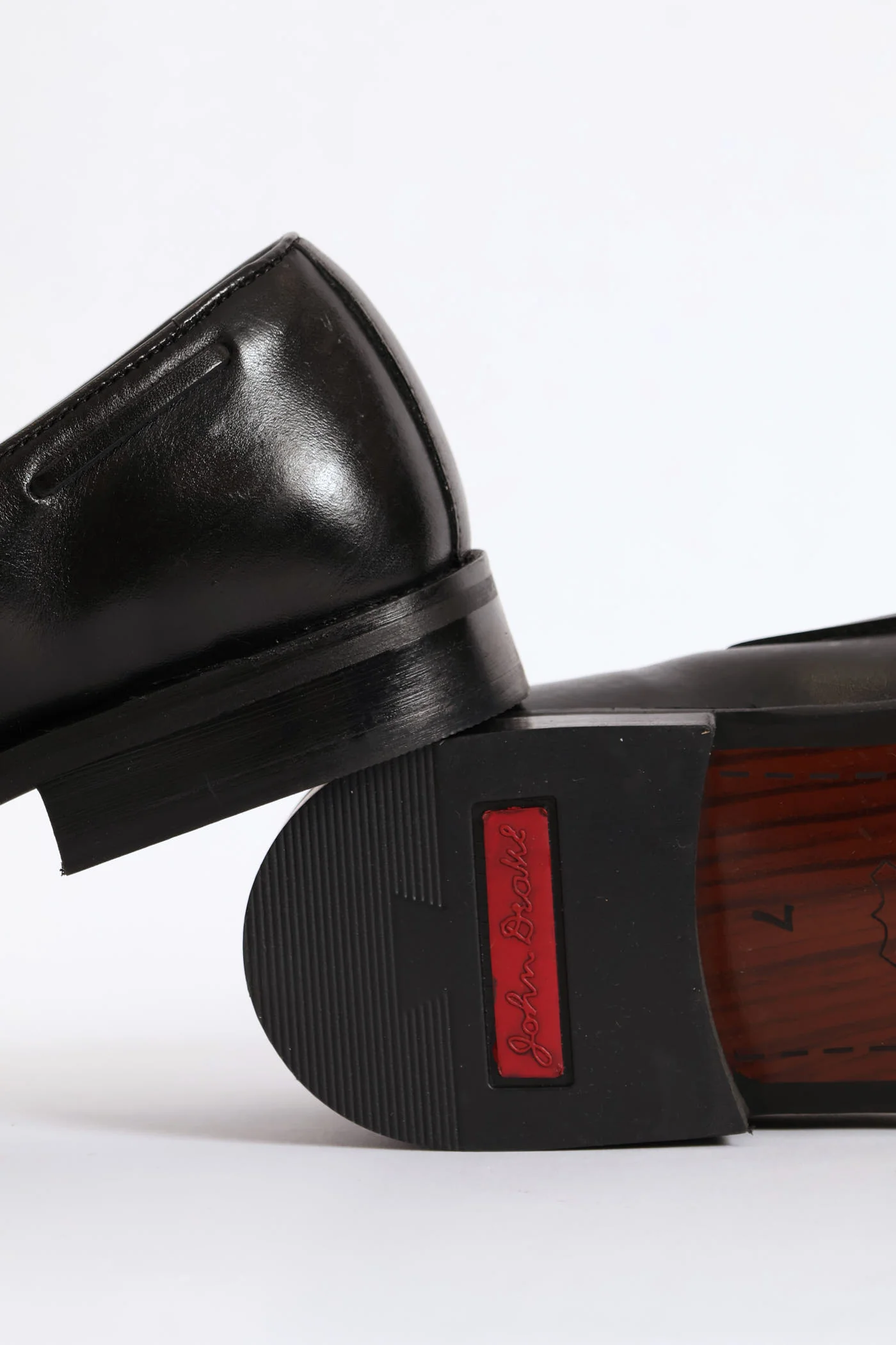 Leather Slip On Loafer - Black - Image 6