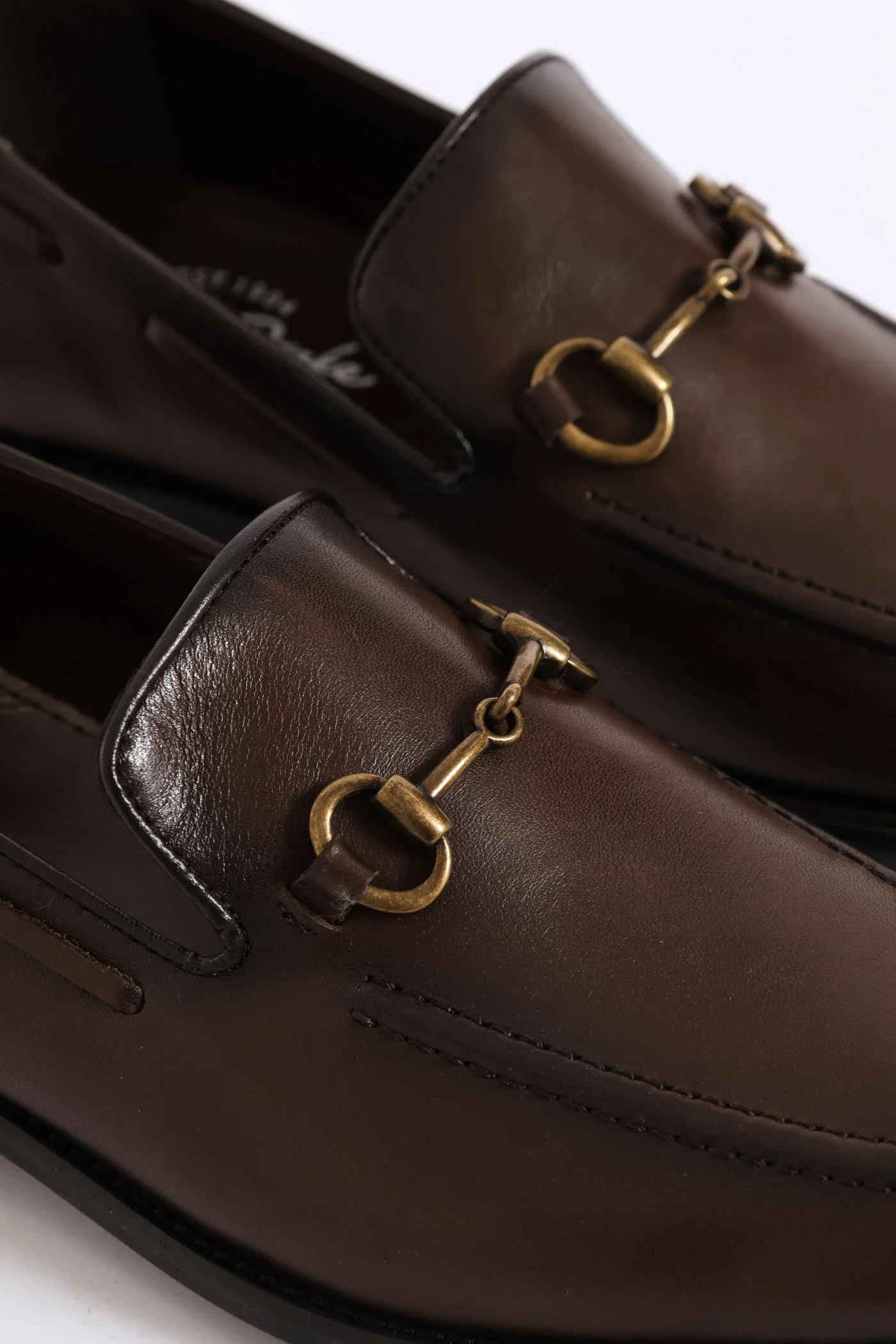 Leather Slip On Loafer - Brown - Image 2