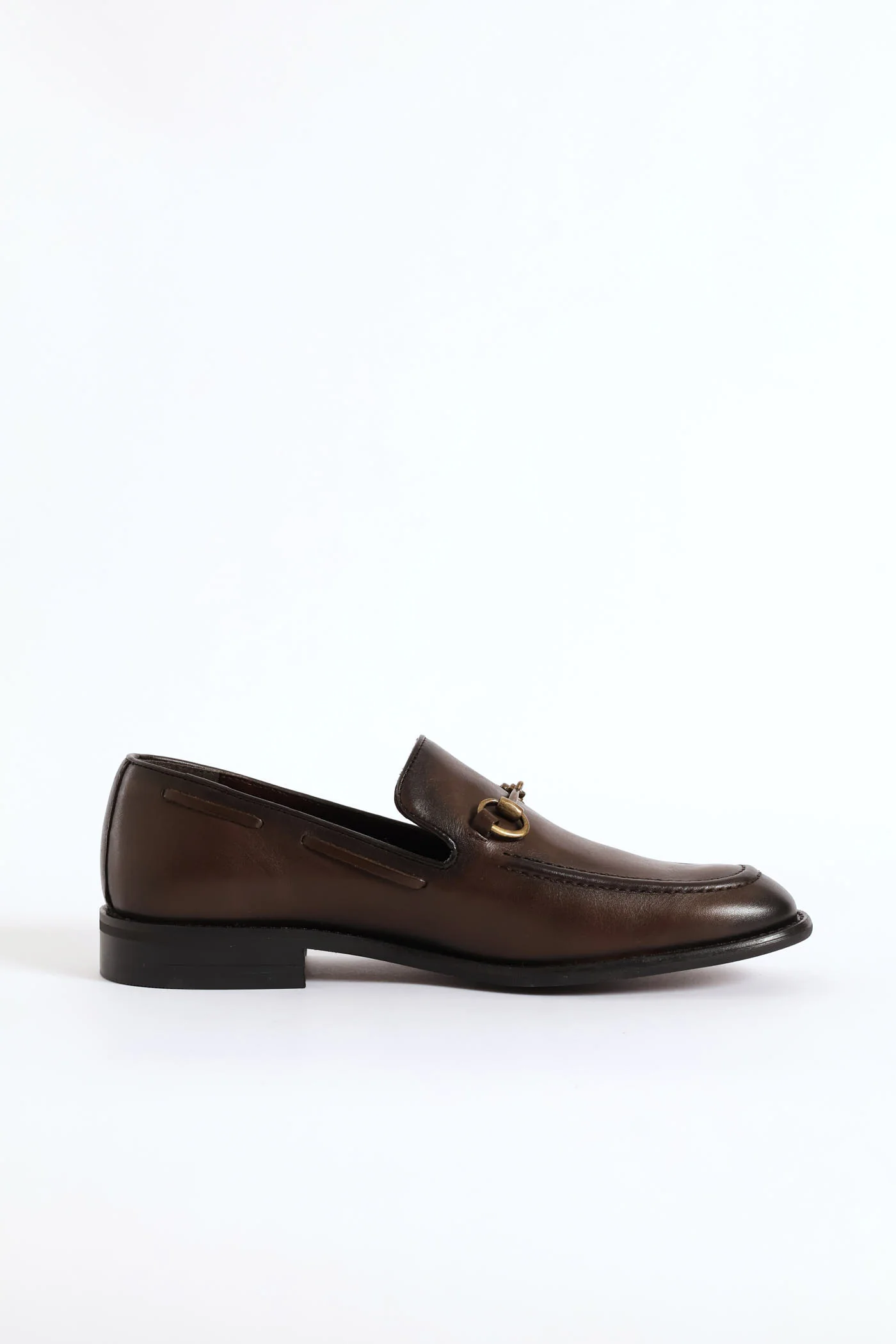 Leather Slip On Loafer - Brown - Image 4